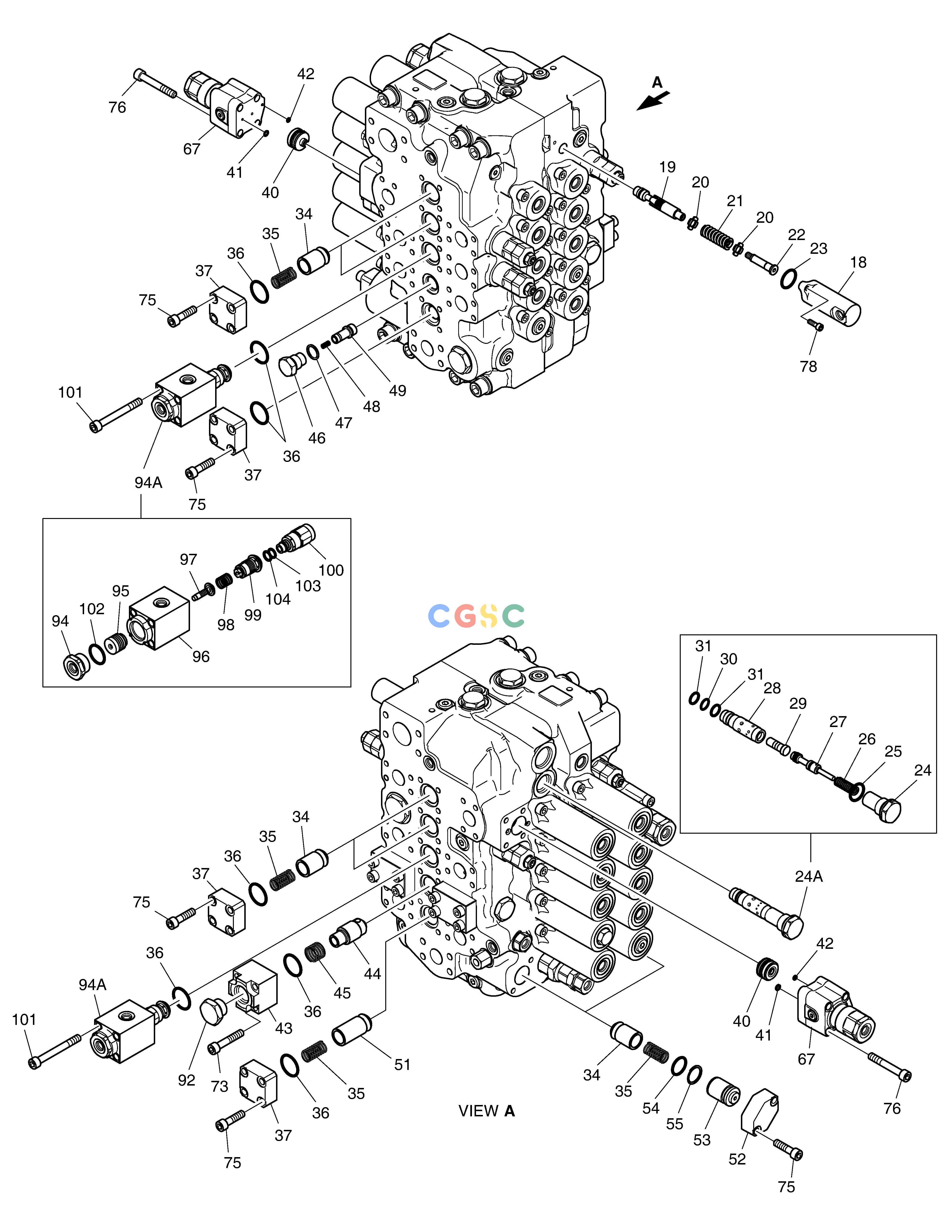 斗山零件查询CONTROL VALVE(3) DX235LC-5 Doosan parts catalog online