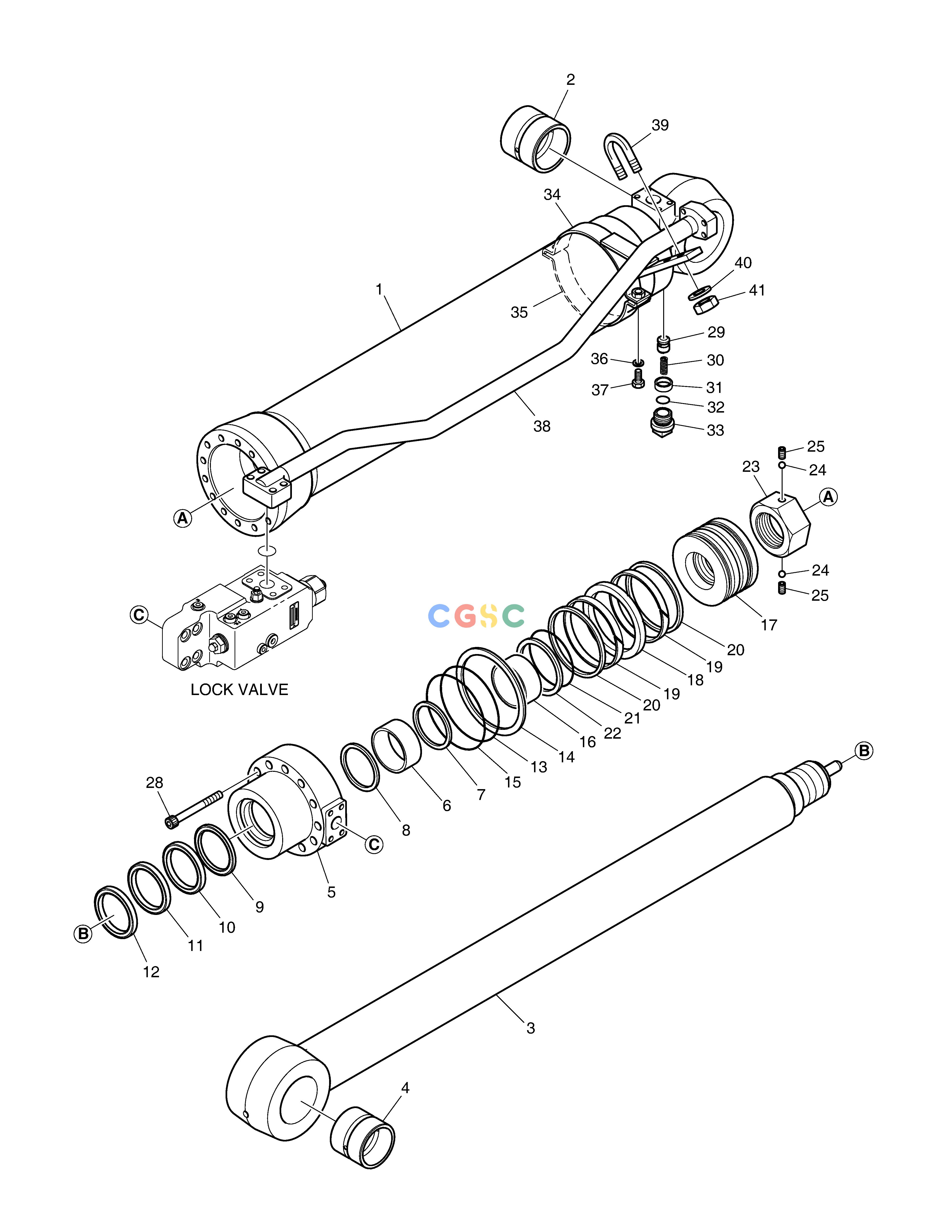 斗山零件查询ARM CYLINDER-LOCK VALVE DX235LC-5 Doosan parts catalog online
