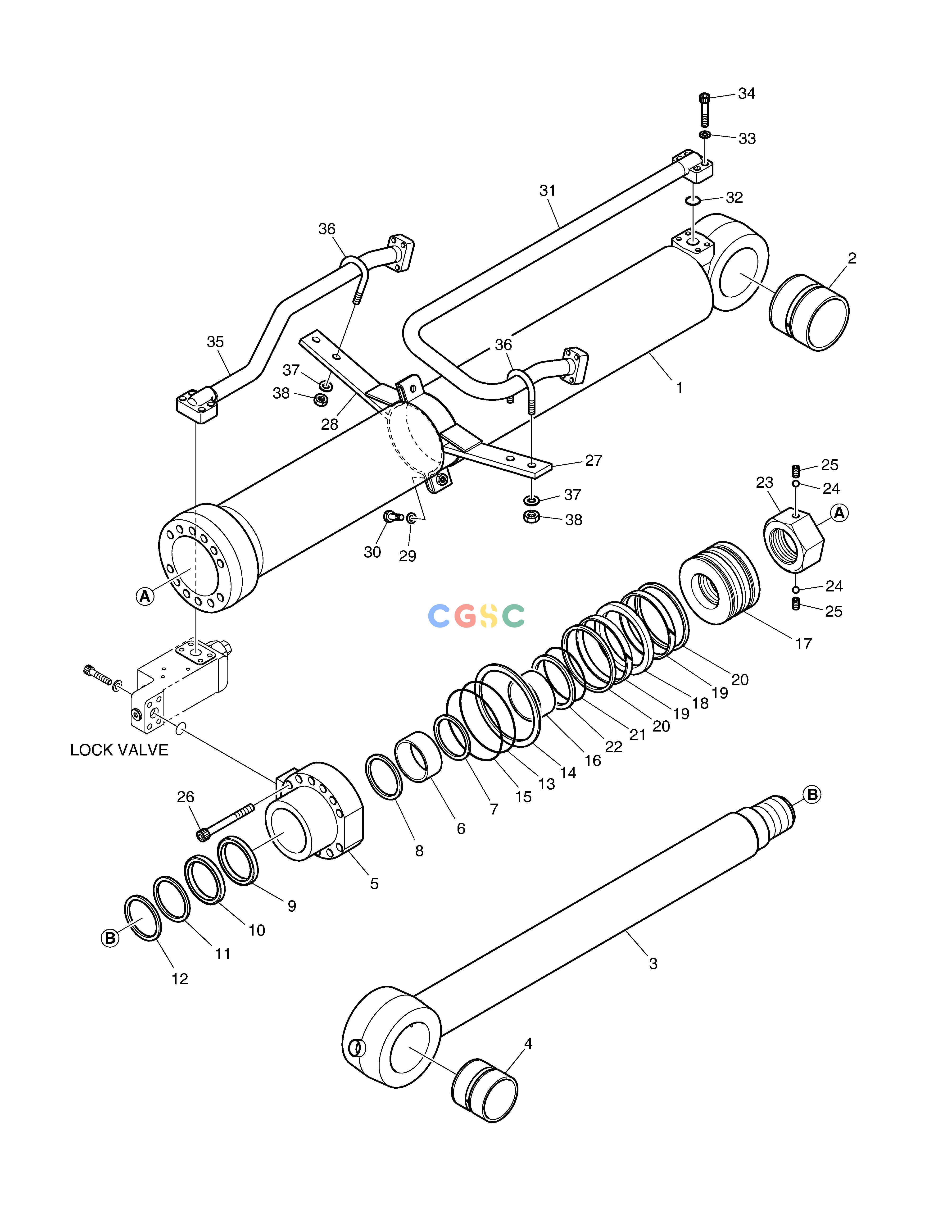 斗山零件查询ARTI BOOM CYLINDER - LOCK VALVE DX235LC-5 Doosan parts catalog online
