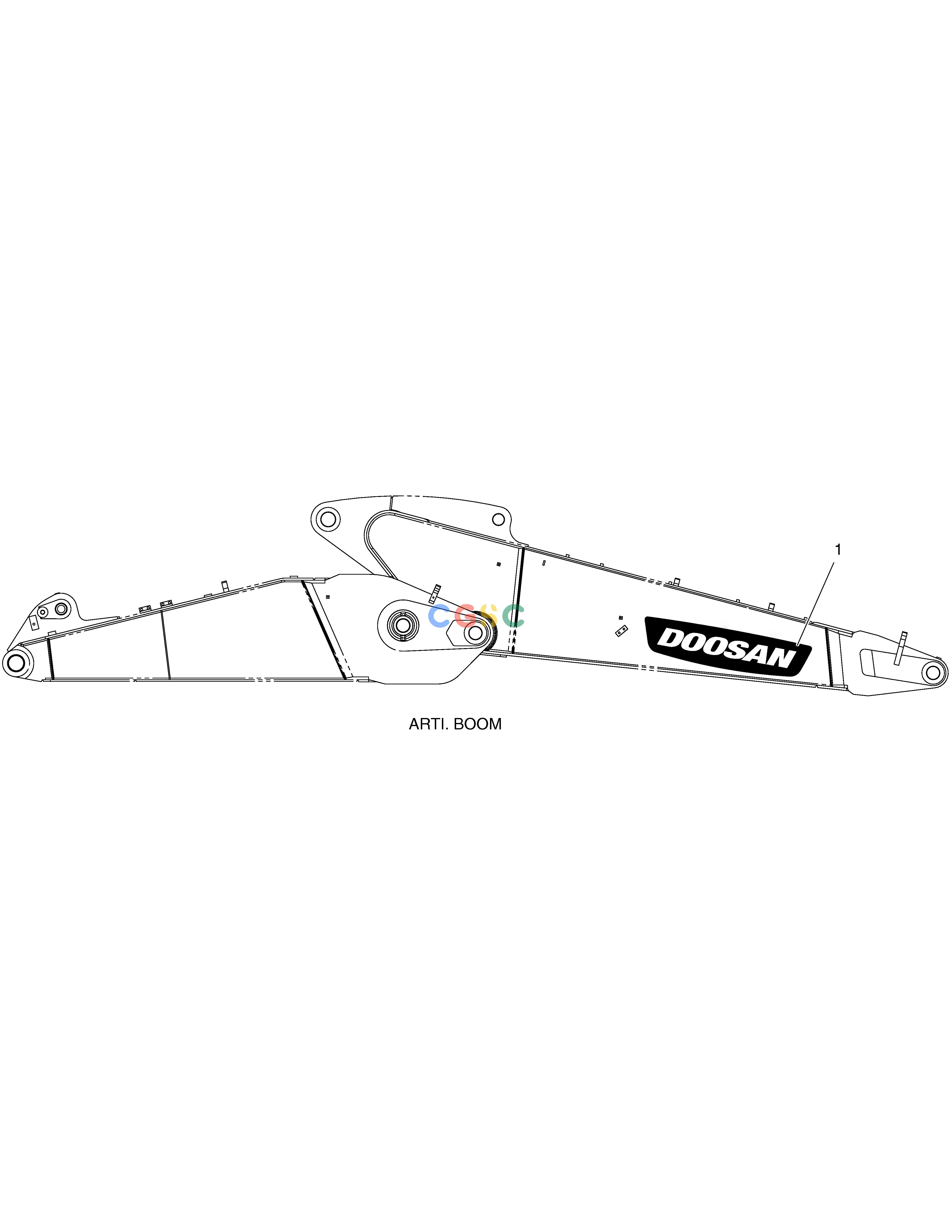斗山零件查询DECAL - ARTI BOOM DX235LC-5 Doosan parts catalog online