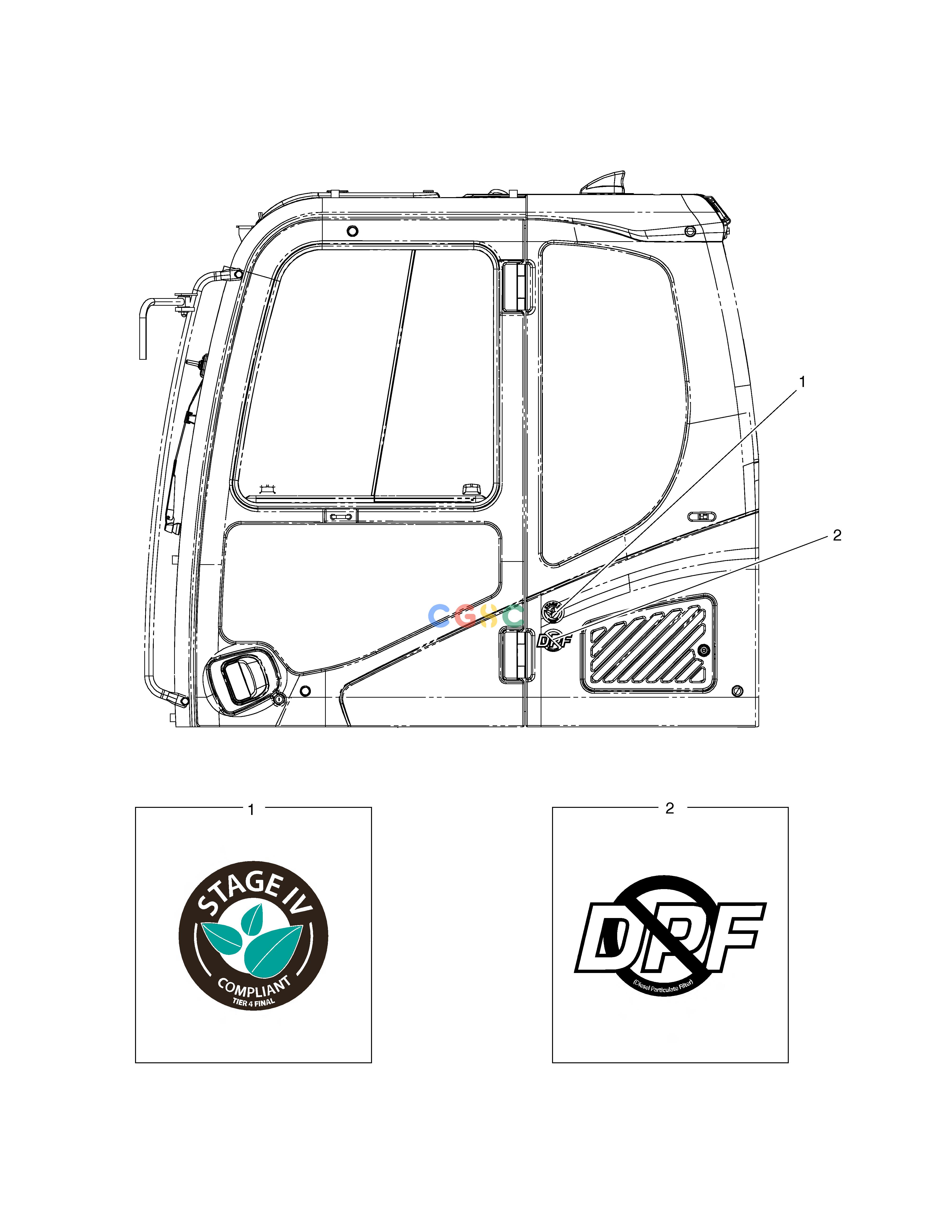 斗山零件查询DECAL - STAGE Ⅳ(EUROPE) DX235LC-5 Doosan parts catalog online