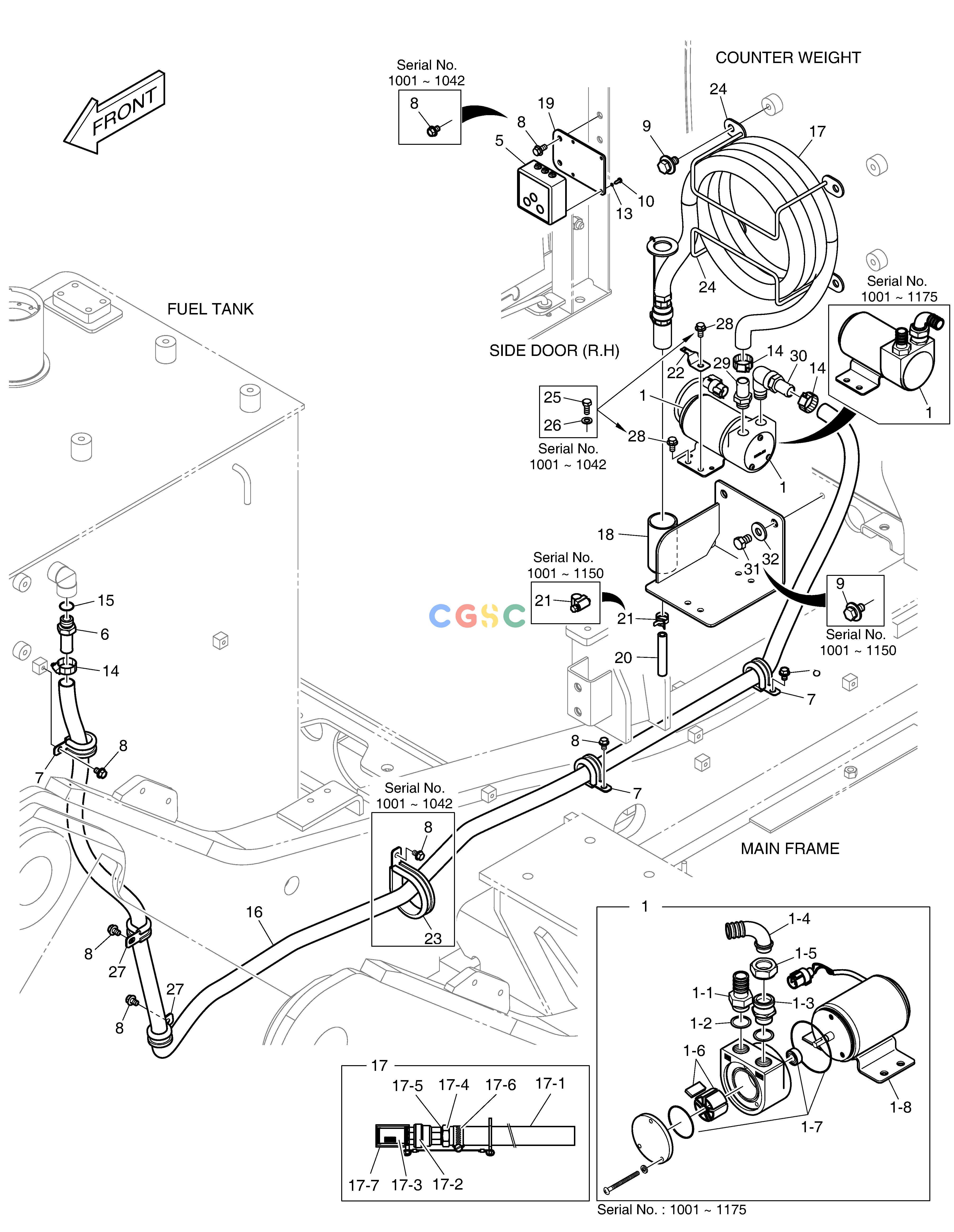 斗山零件查询FUEL FILLER PUMP DX235LC-5 Doosan parts catalog online