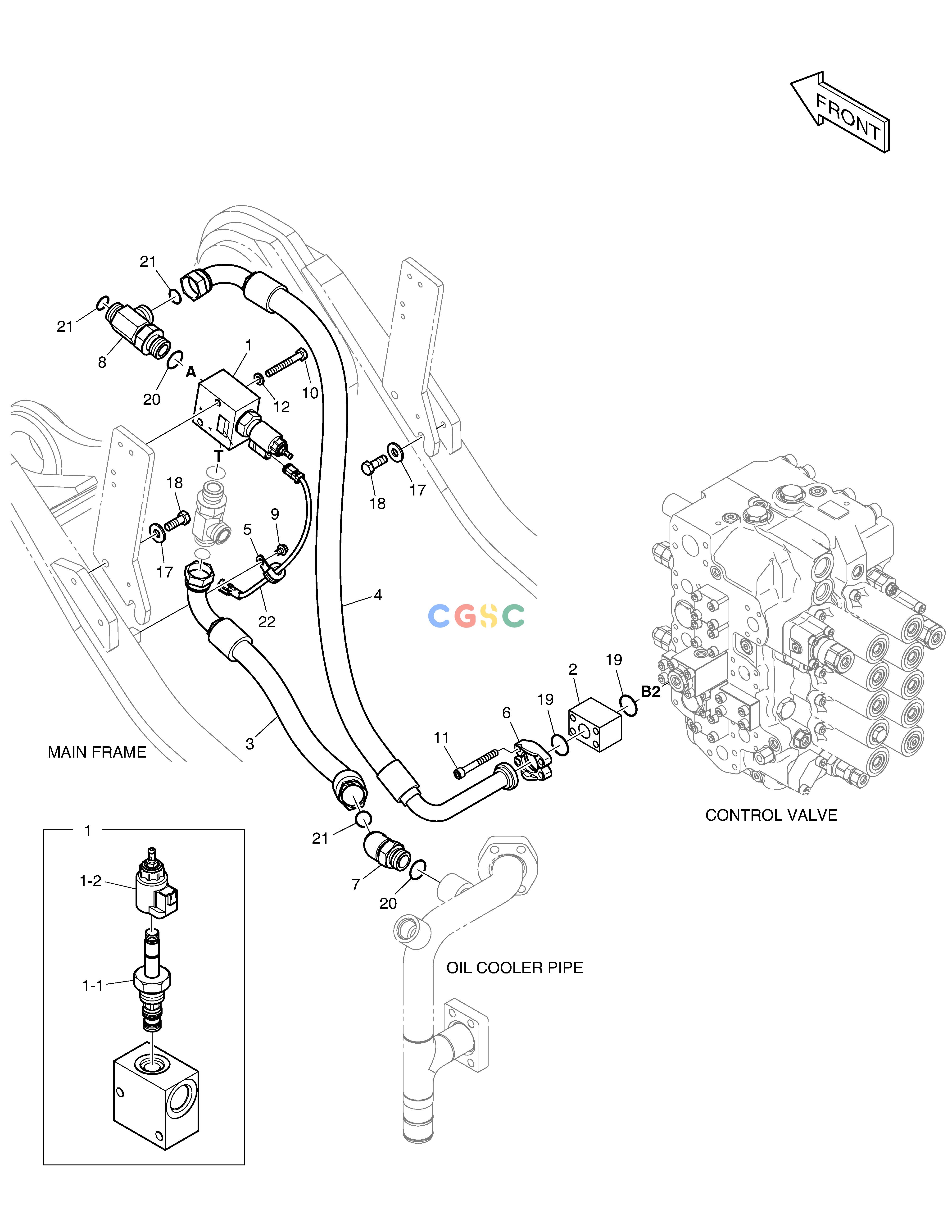 斗山零件查询MAIN PIPING - ONE & TWO WAY DX235LC-5 Doosan parts catalog online