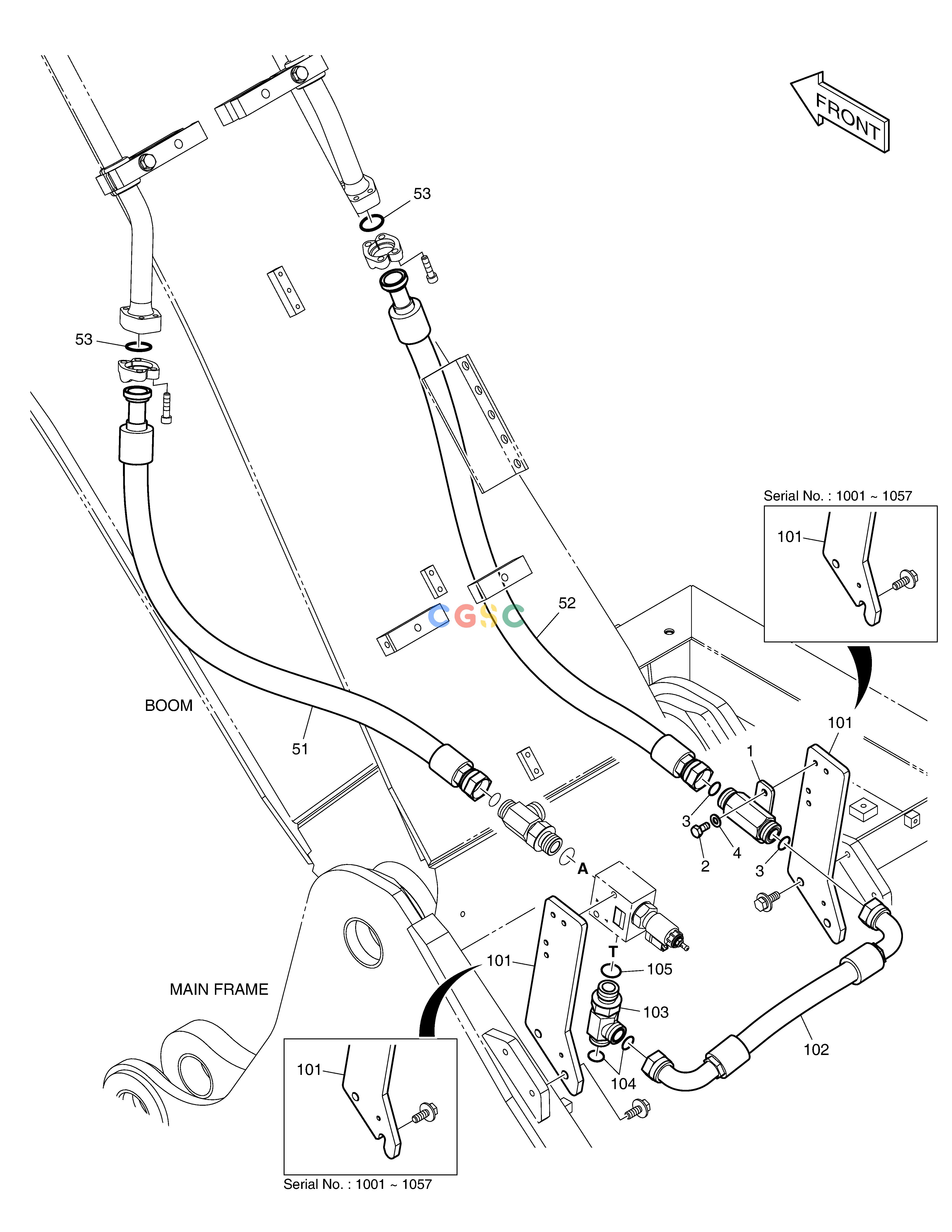 斗山零件查询MAIN PIPING - ONE WAY DX235LC-5 Doosan parts catalog online
