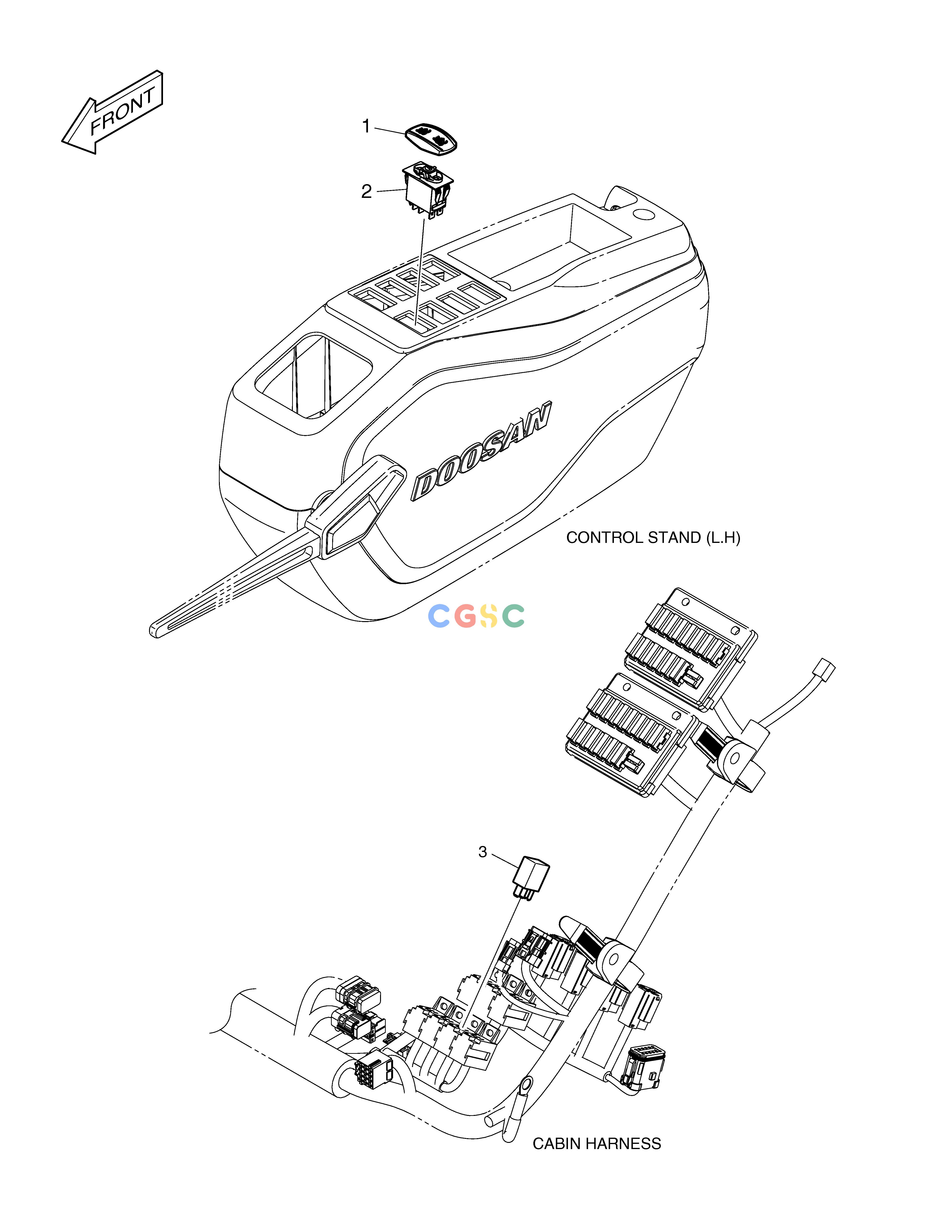 斗山零件查询ELECTRIC PARTS-BOOM FLOATING DX235LC-5 Doosan parts catalog online