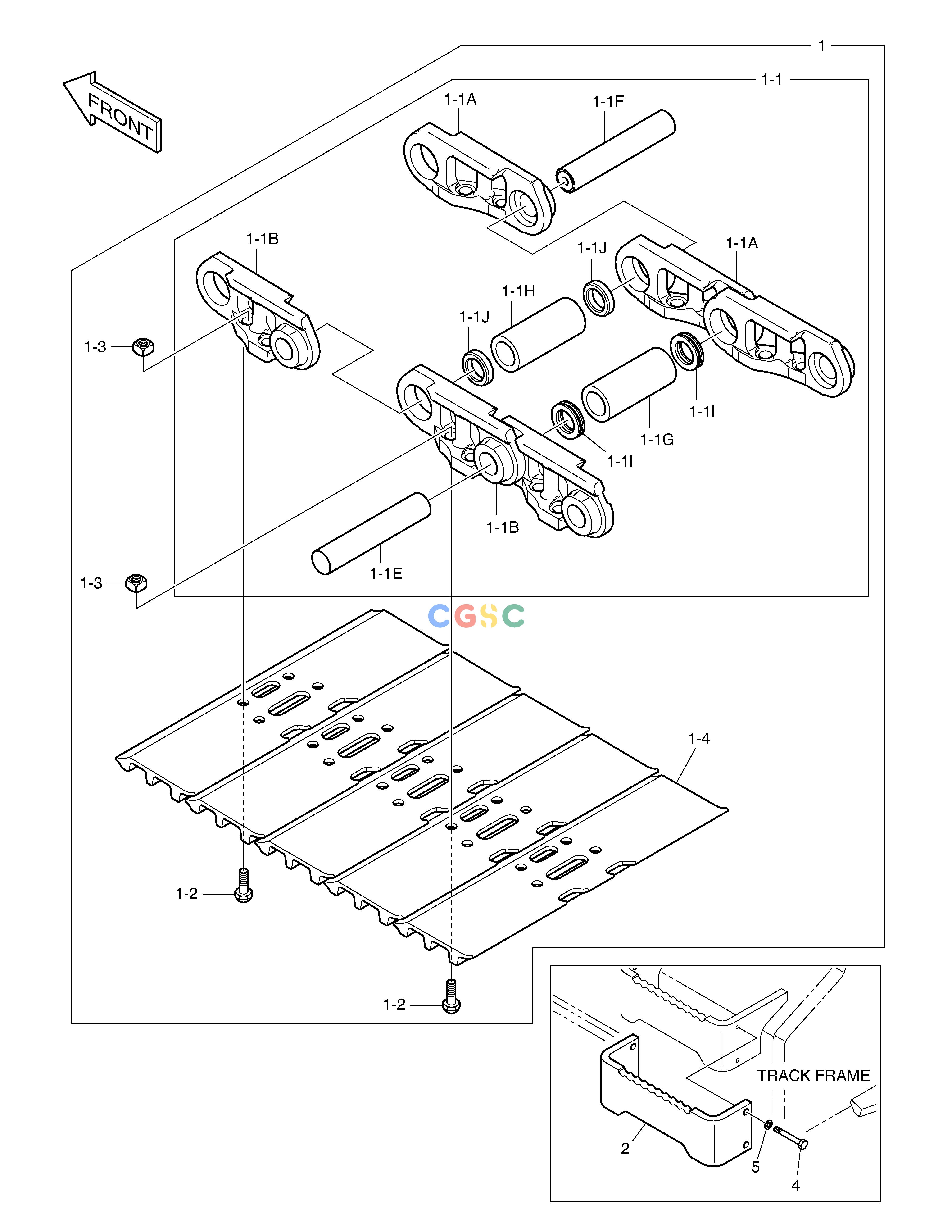 斗山零件查询TRACK SHOE ASS'Y - 700G DX235LC-5 Doosan parts catalog online