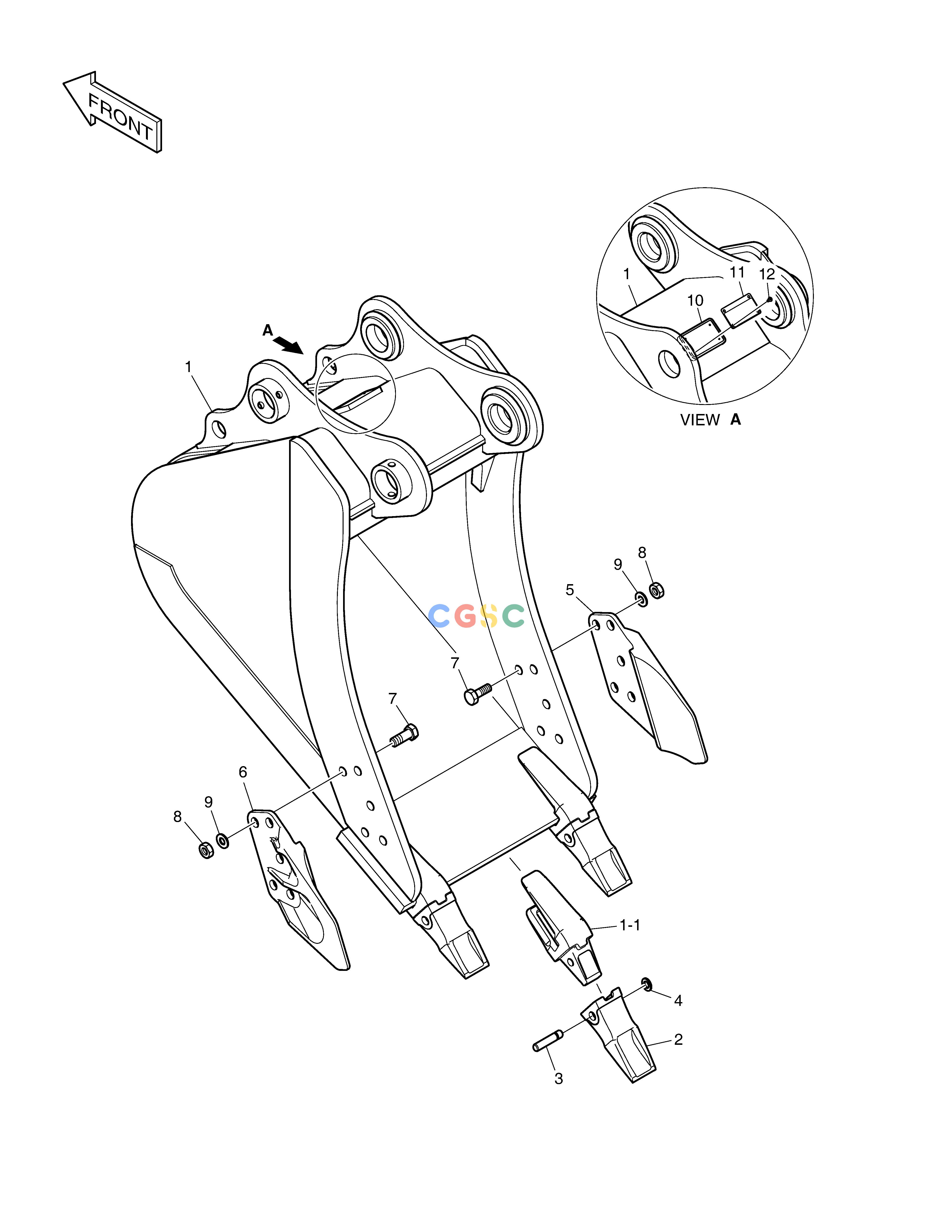 斗山零件查询BUCKET ASS'Y - 0.51m³ DX235LC-5 Doosan parts catalog online