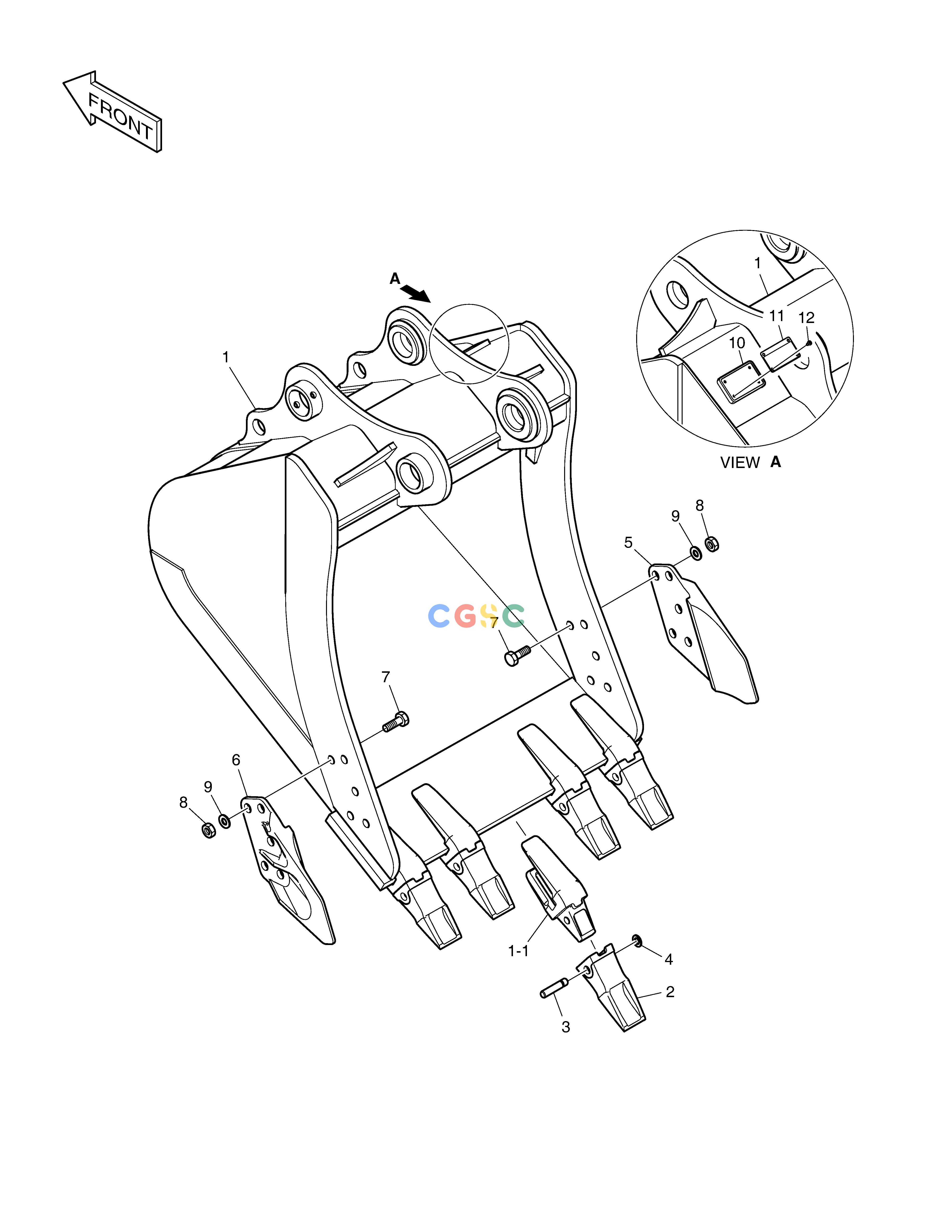 斗山零件查询BUCKET ASS'Y - 0.81m³ DX235LC-5 Doosan parts catalog online