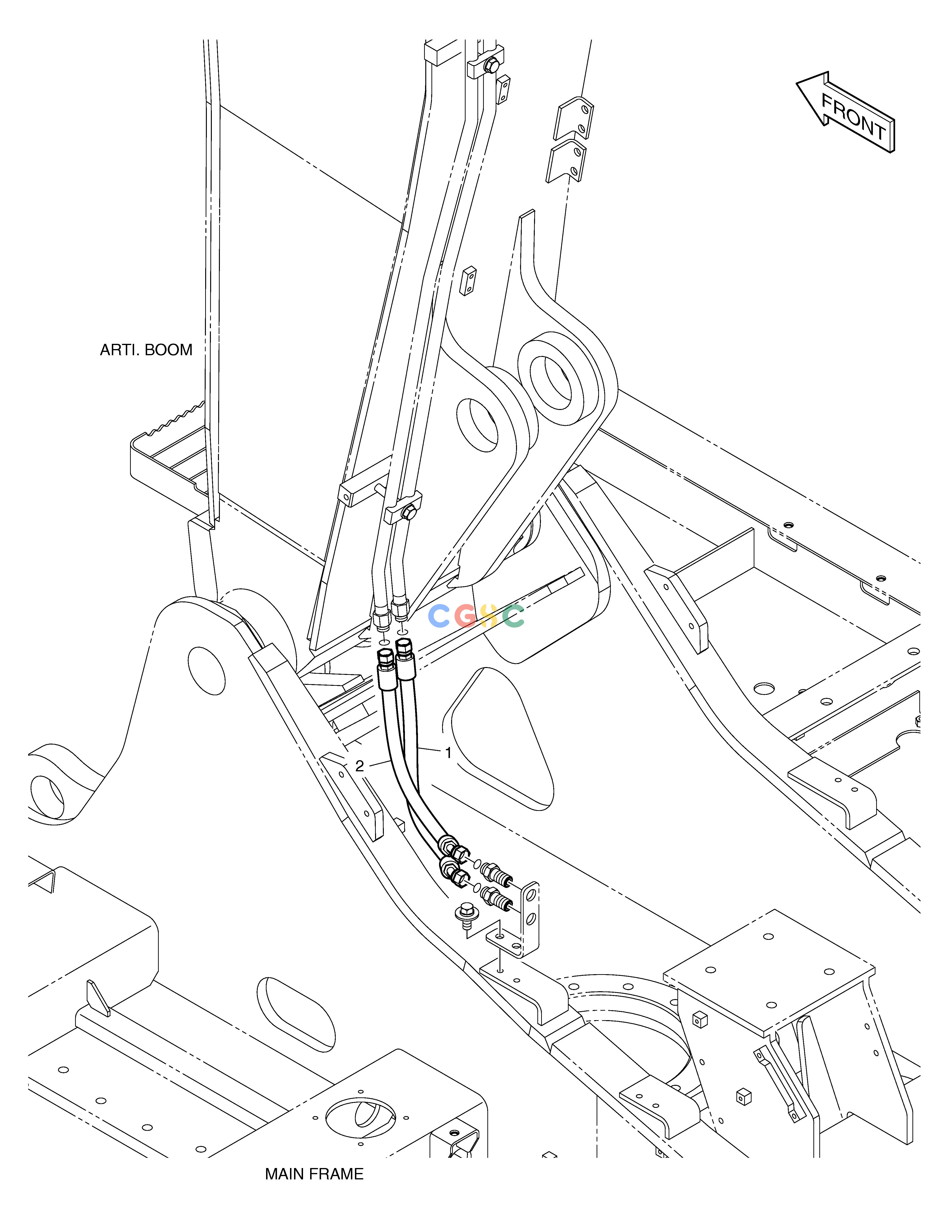 斗山零件查询MAIN PIPING - ROTATING(ARTI. BOOM) DX235LC-5 Doosan parts catalog online