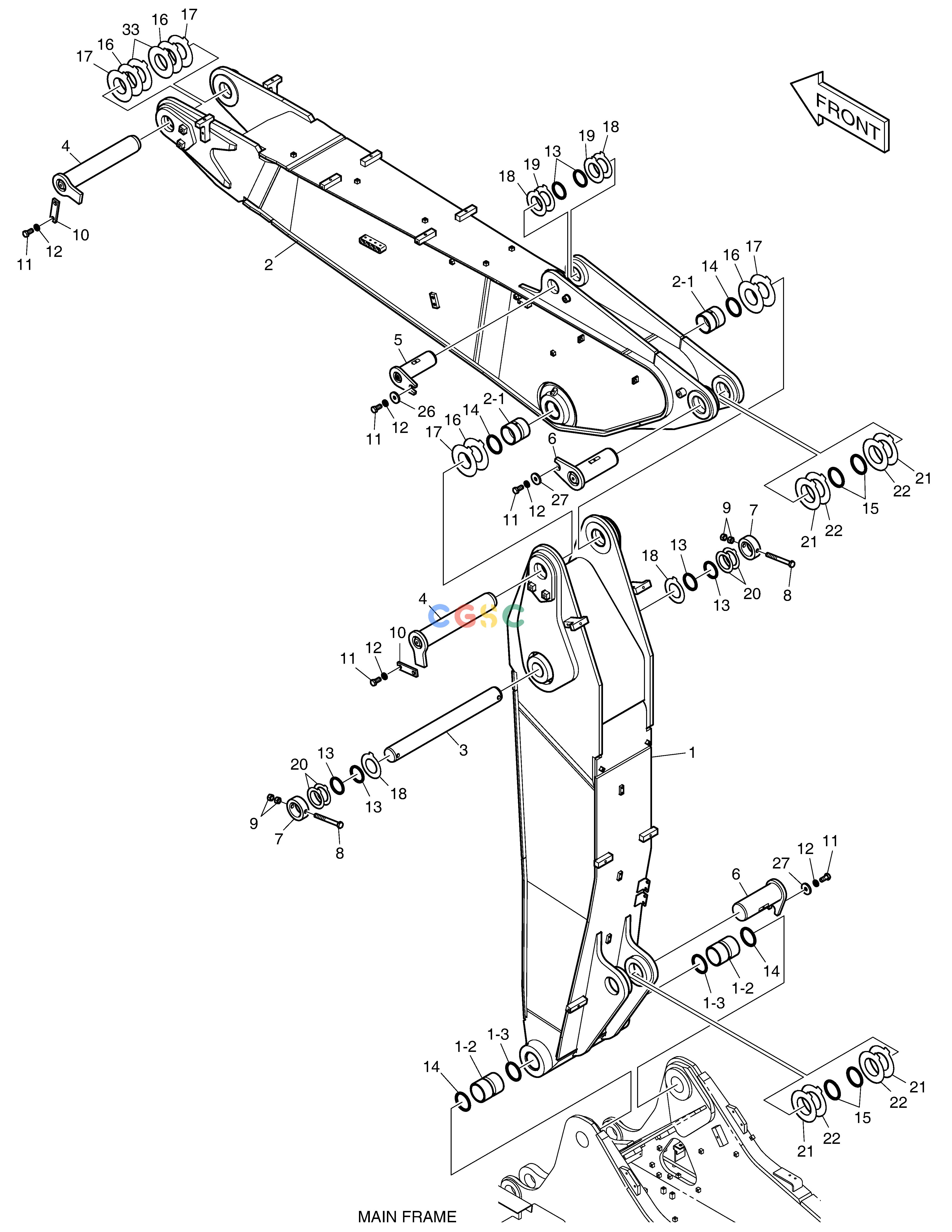 斗山零件查询ARTI.BOOM DX235LC-5 Doosan parts catalog online