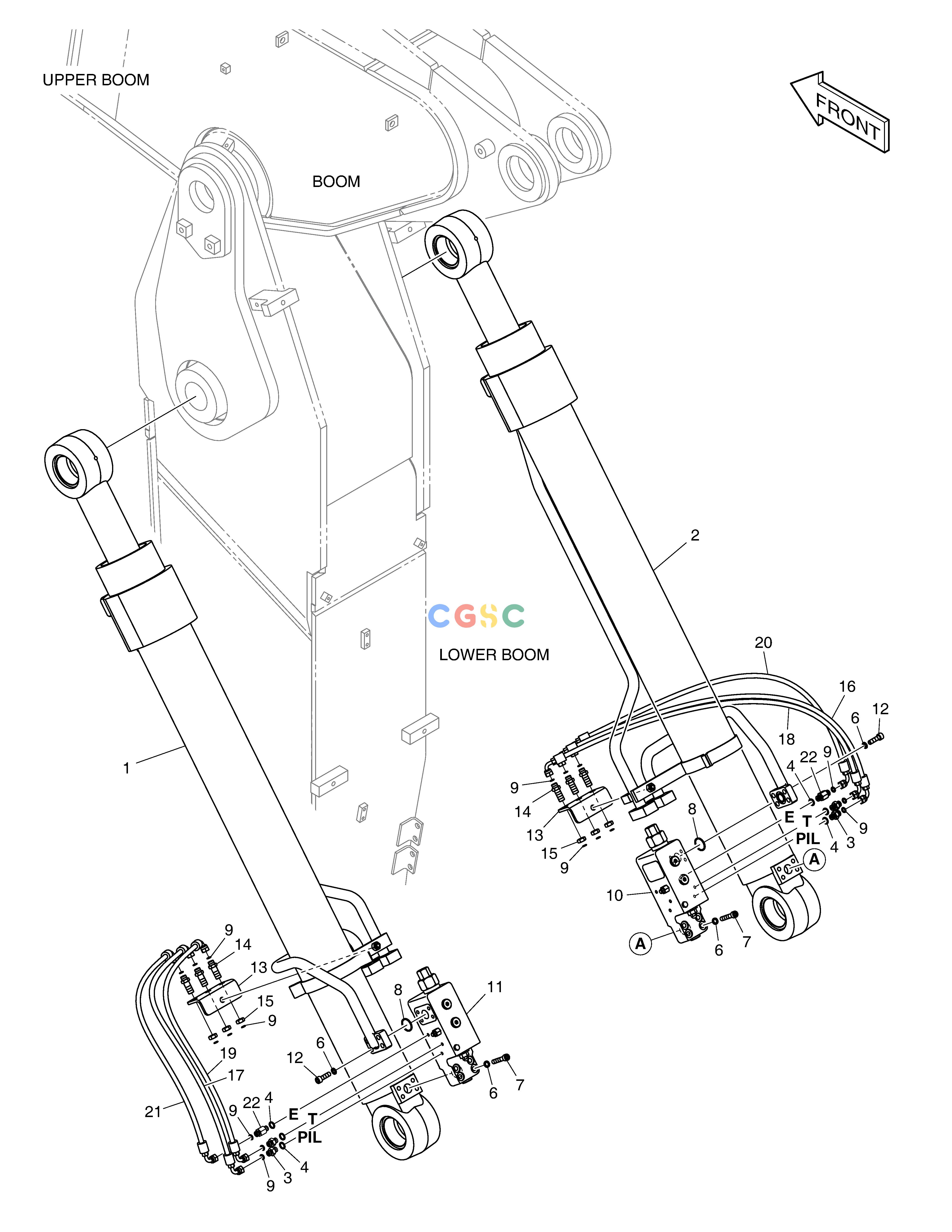 斗山零件查询BOOM PIPING - LOCK VALVE(ARTI.) DX235LC-5 Doosan parts catalog online