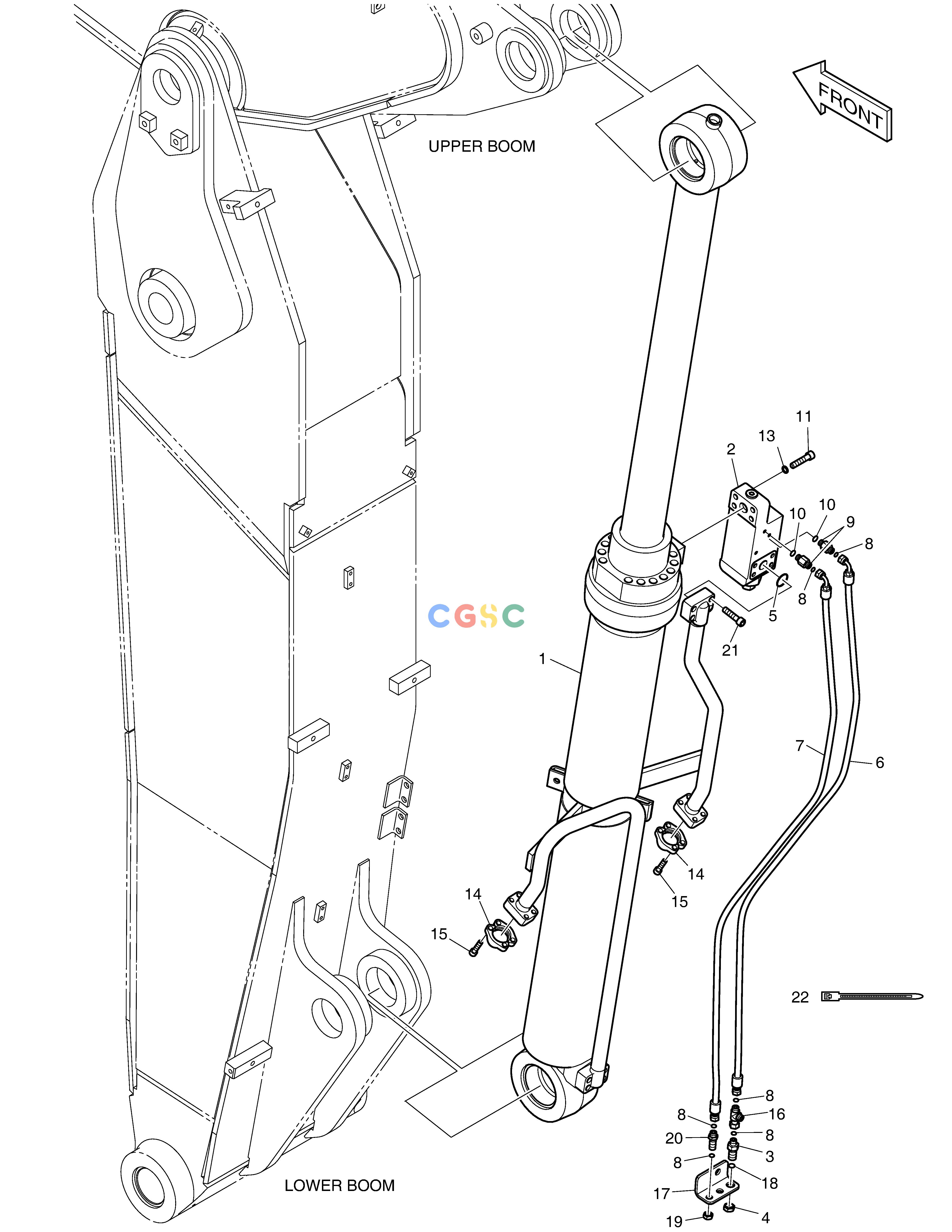 斗山零件查询ARTI.BOOM PIPING - LOCK VALVE DX235LC-5 Doosan parts catalog online