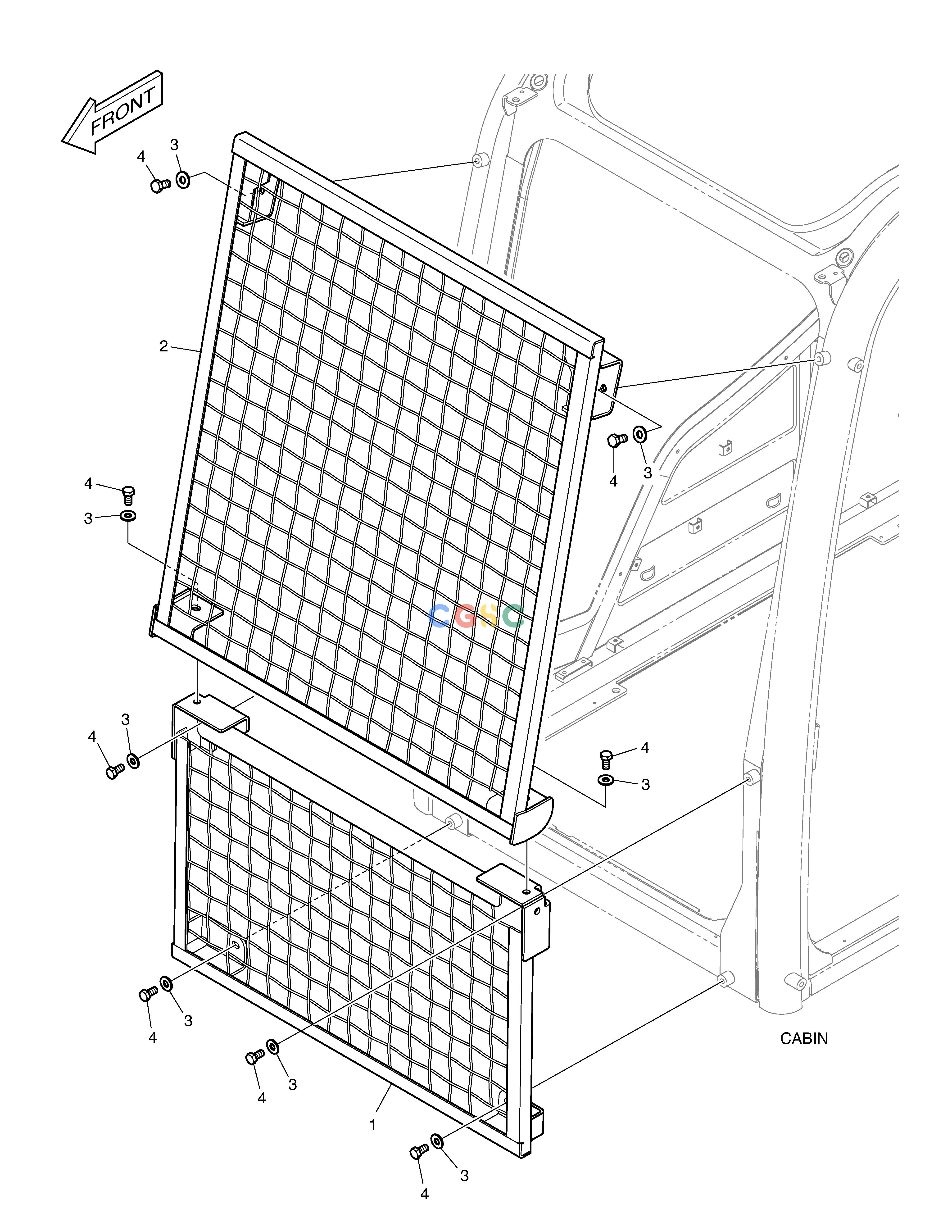 斗山零件查询WINDOW GUARD DX235LC-5 Doosan parts catalog online