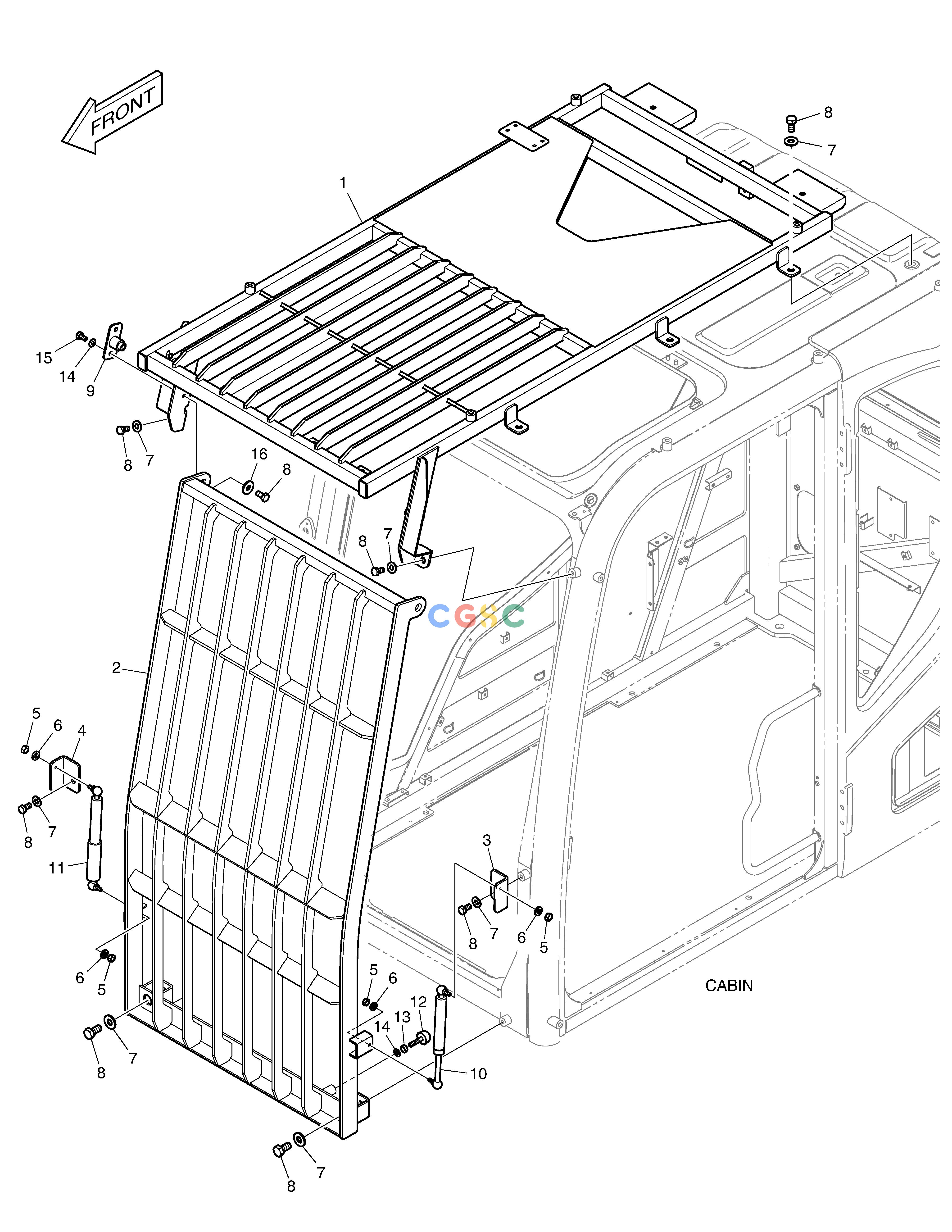斗山零件查询FOGS GUARD DX235LC-5 Doosan parts catalog online
