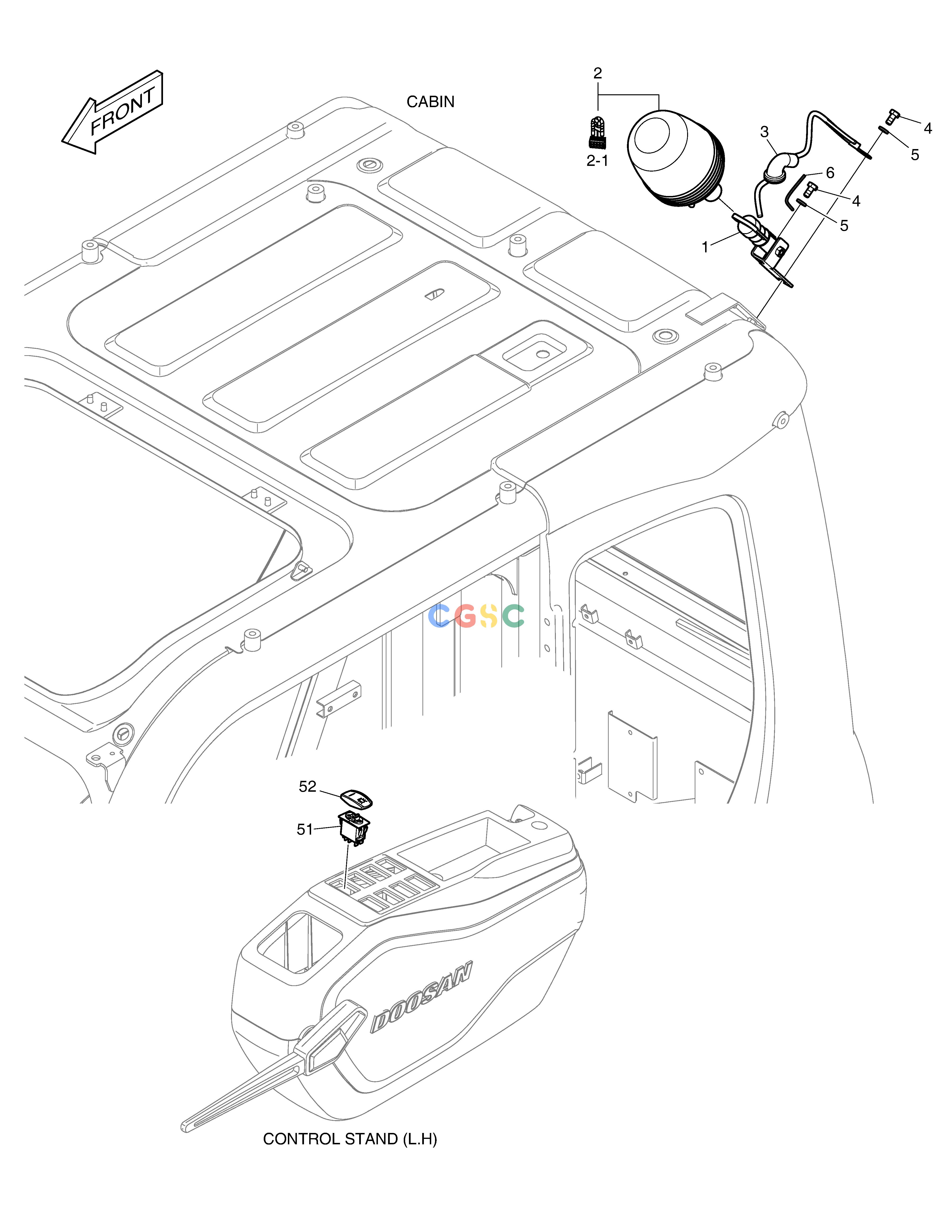 斗山零件查询ROTATING BEACON DX235LC-5 Doosan parts catalog online