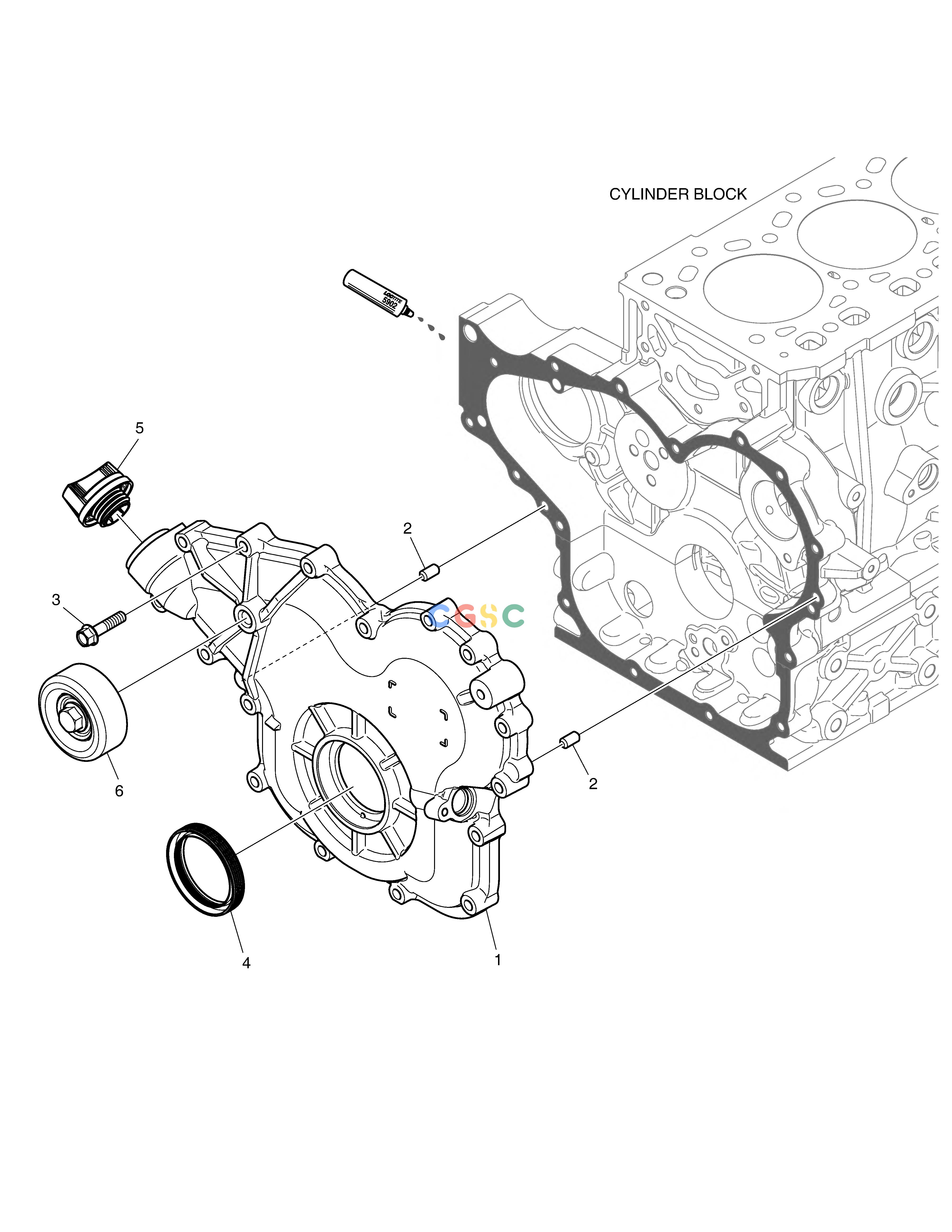 斗山零件查询TIMING GEAR CASE E57W Doosan parts catalog online