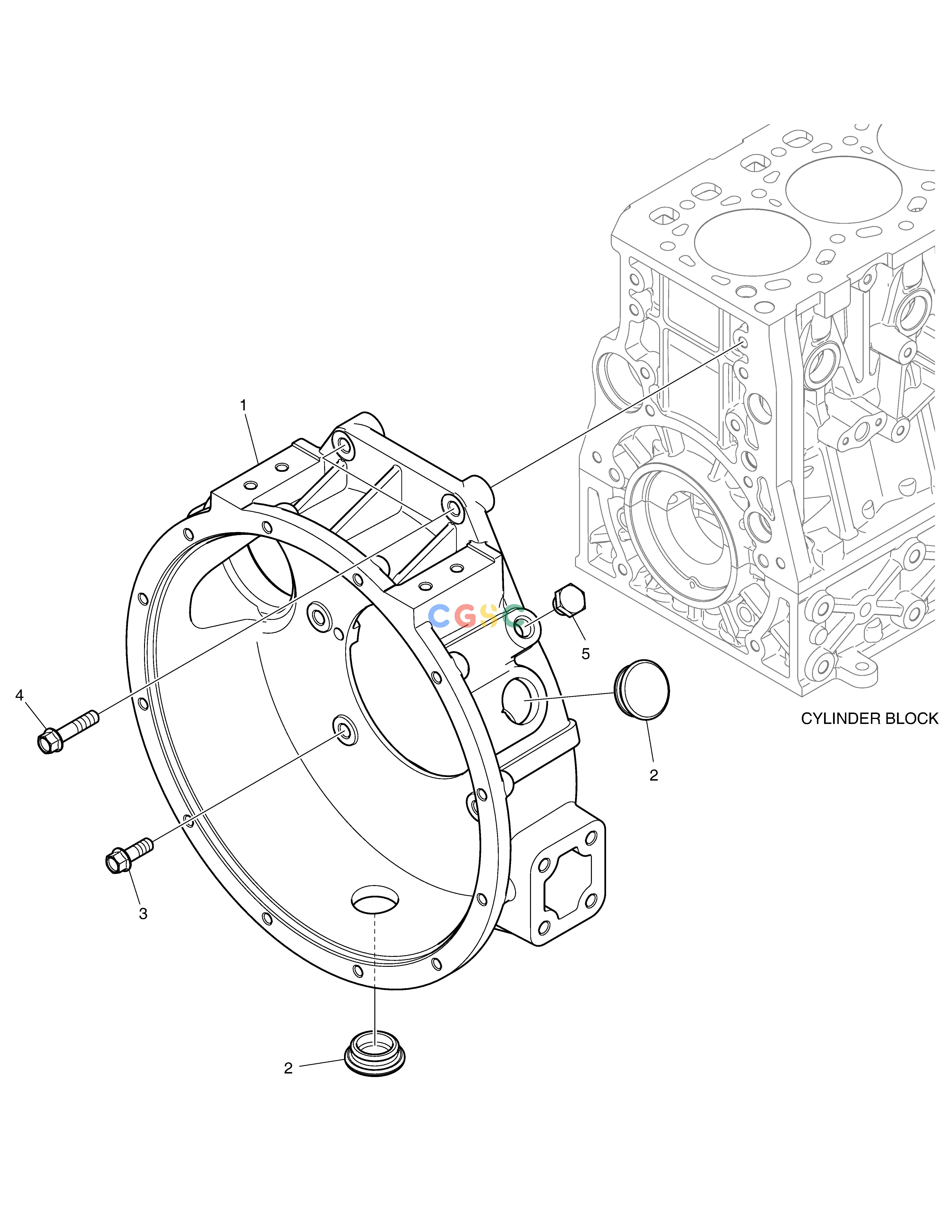 斗山零件查询FLYWHEEL HOUSING E57W Doosan parts catalog online
