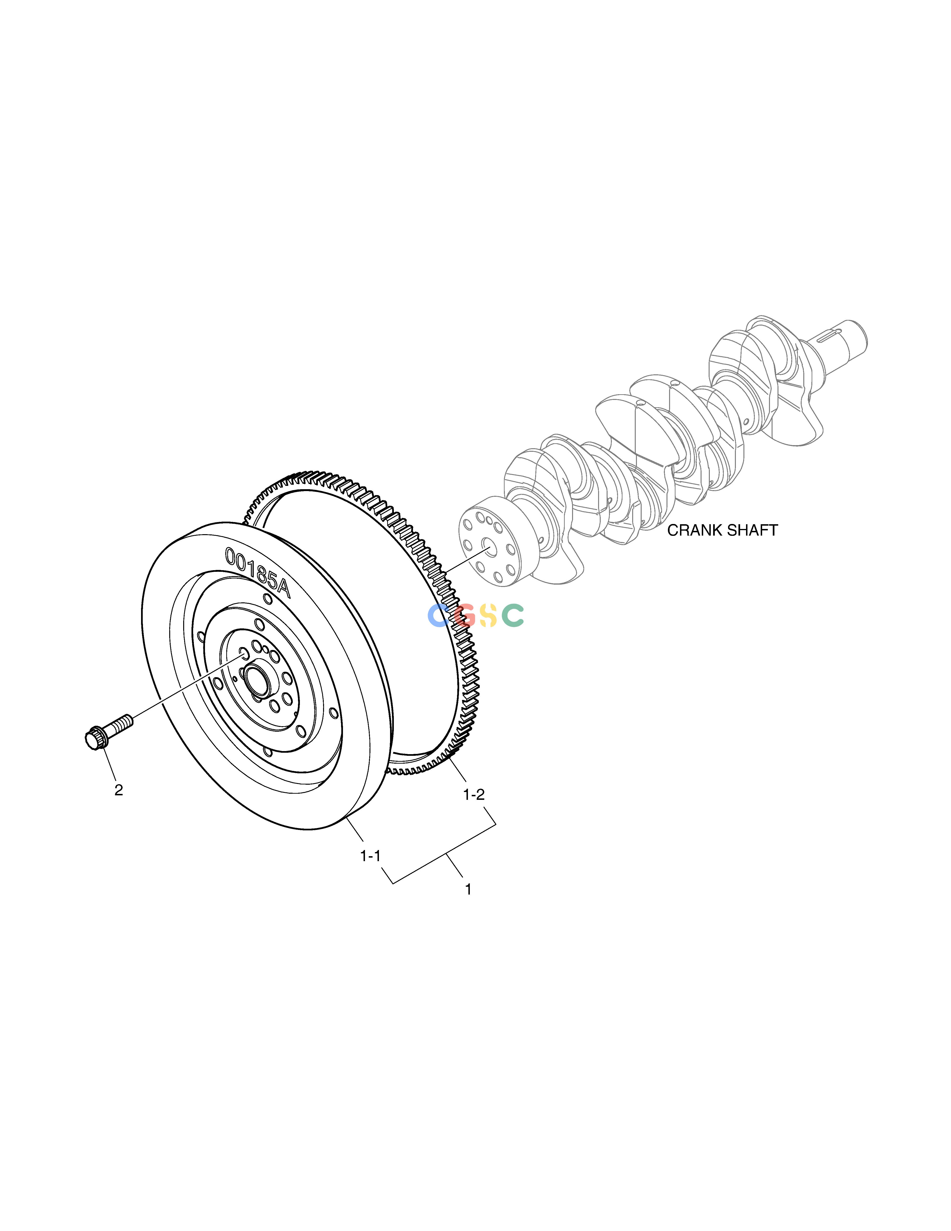 斗山零件查询FLYWHEEL E57W Doosan parts catalog online