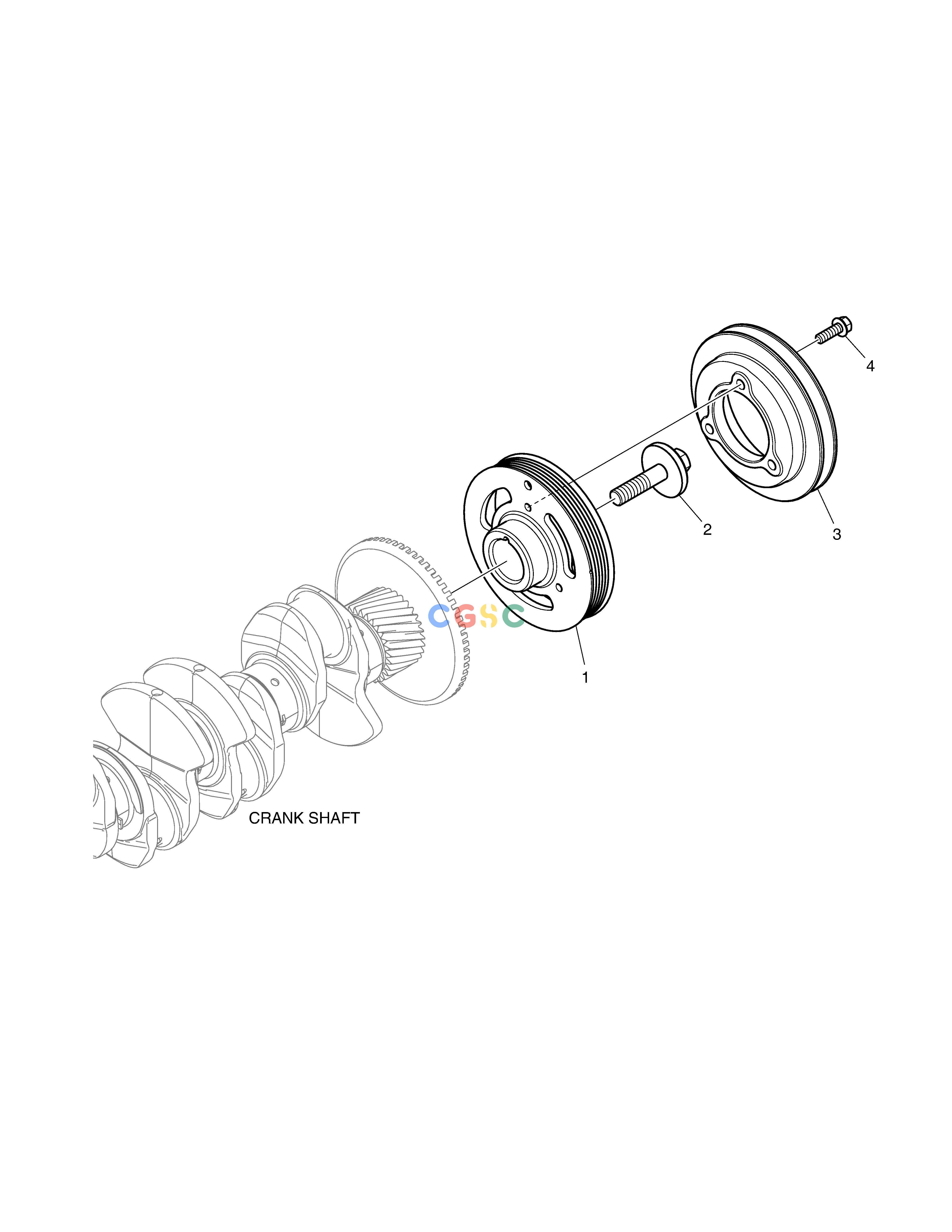 斗山零件查询CRANKSHAFT PULLEY E57W Doosan parts catalog online
