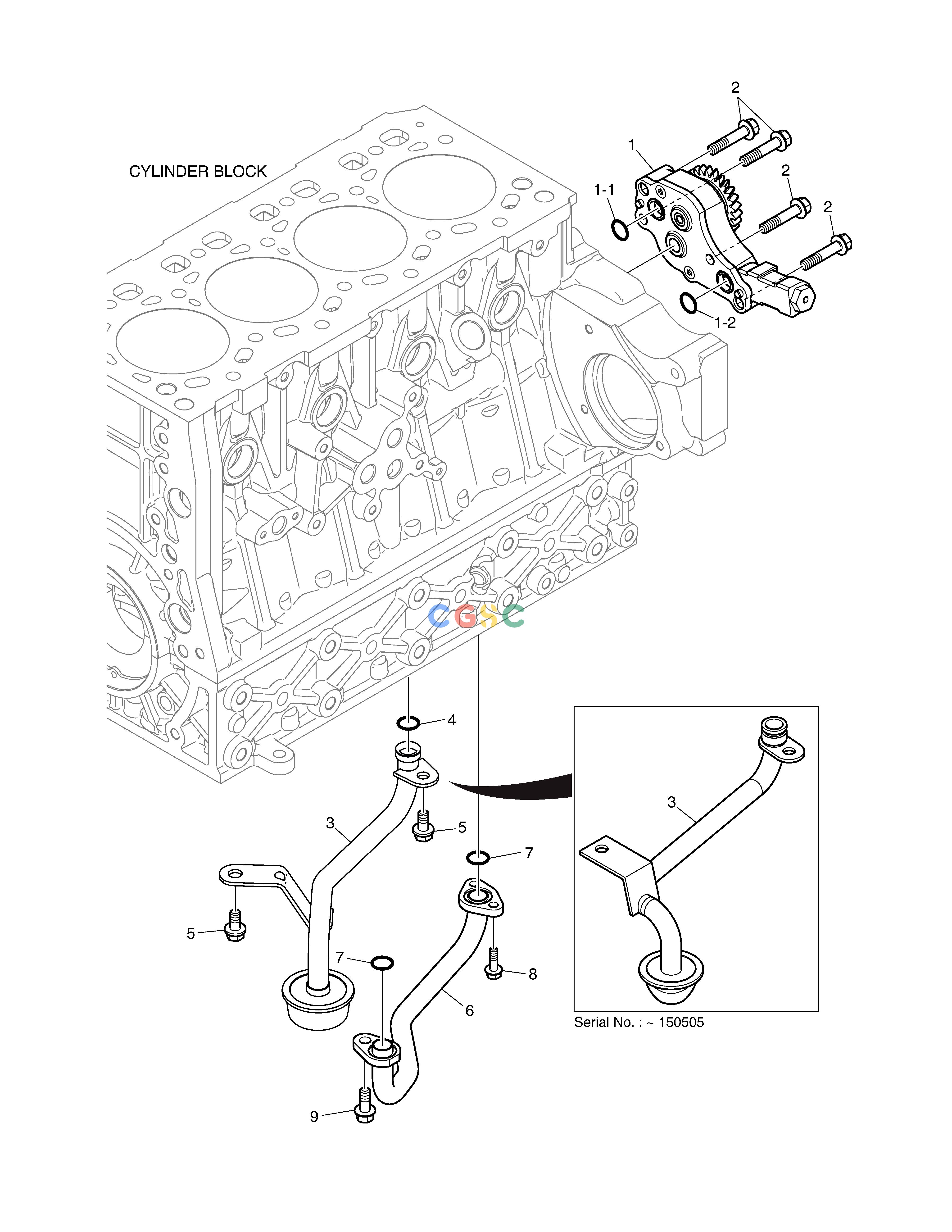 斗山零件查询OIL PUMP E57W Doosan parts catalog online