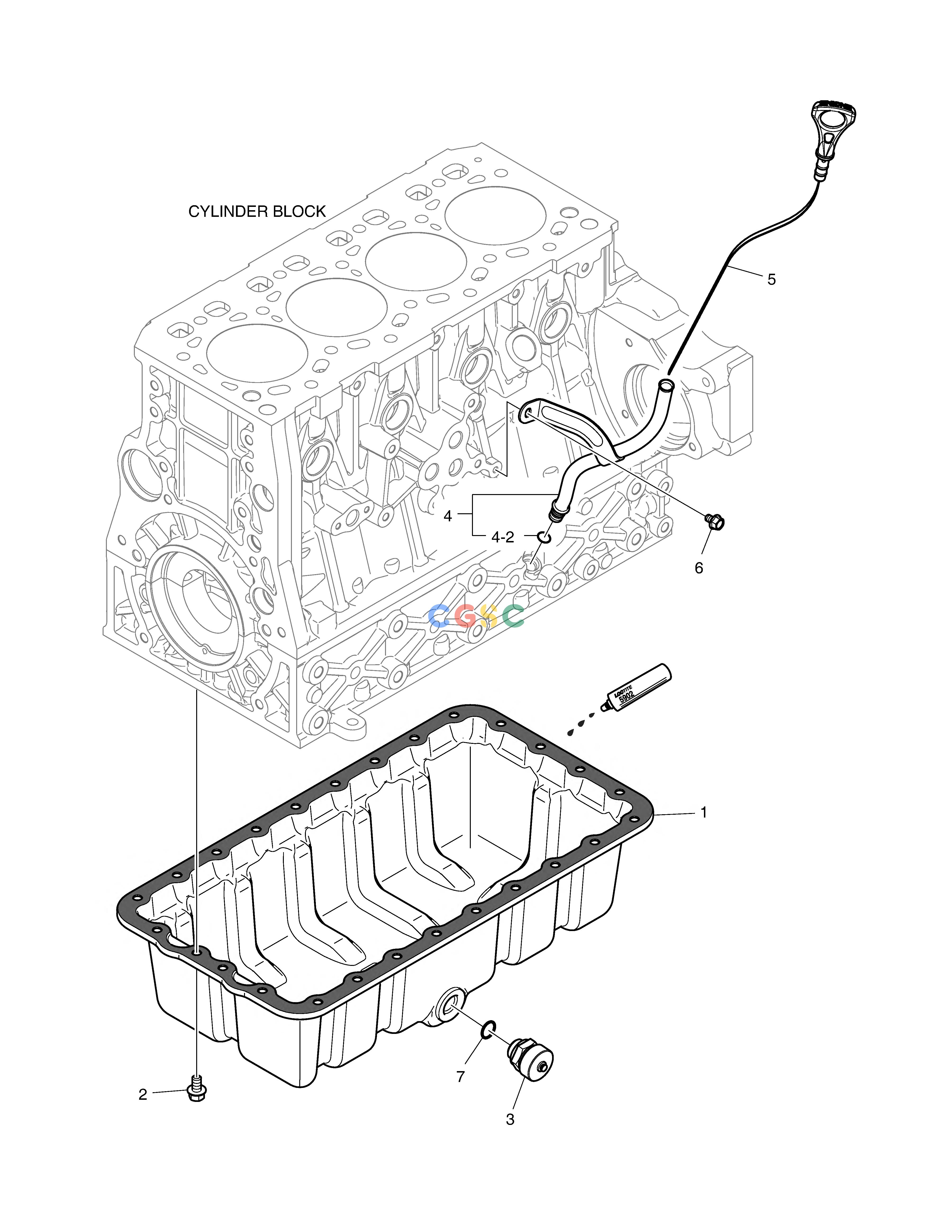 斗山零件查询OIL PAN E57W Doosan parts catalog online