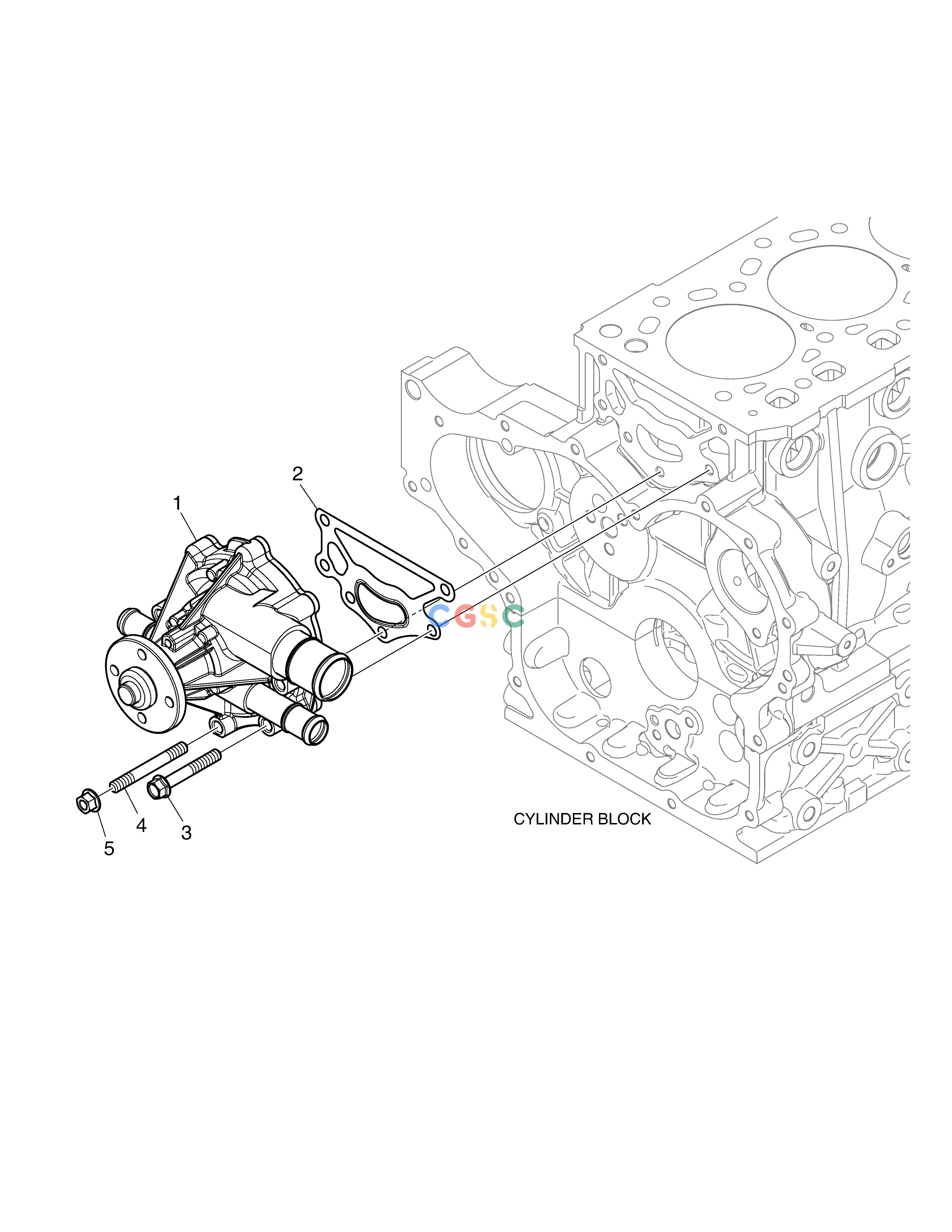 斗山零件查询WATER PUMP E57W Doosan parts catalog online