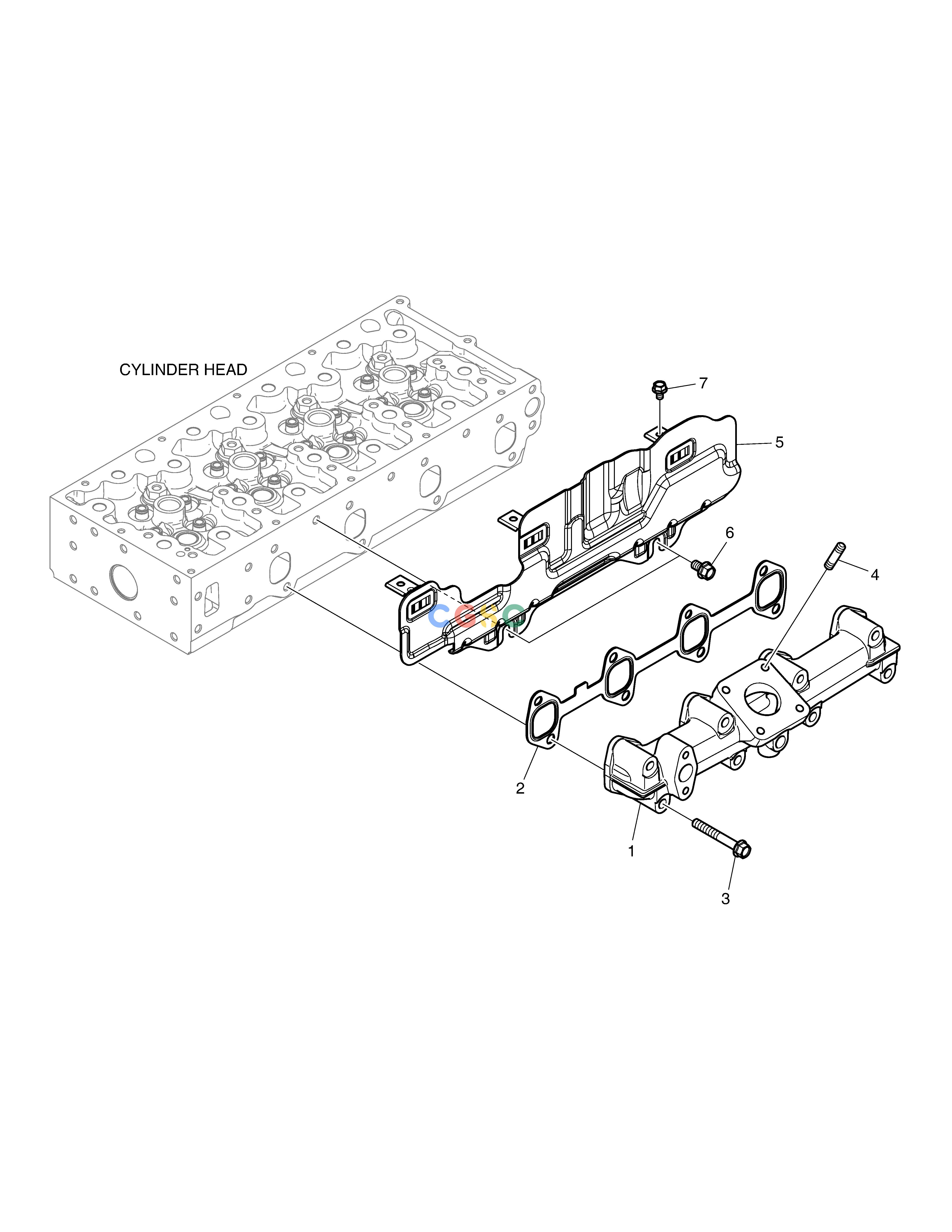 斗山零件查询EXHAUST MANIFOLD E57W Doosan parts catalog online