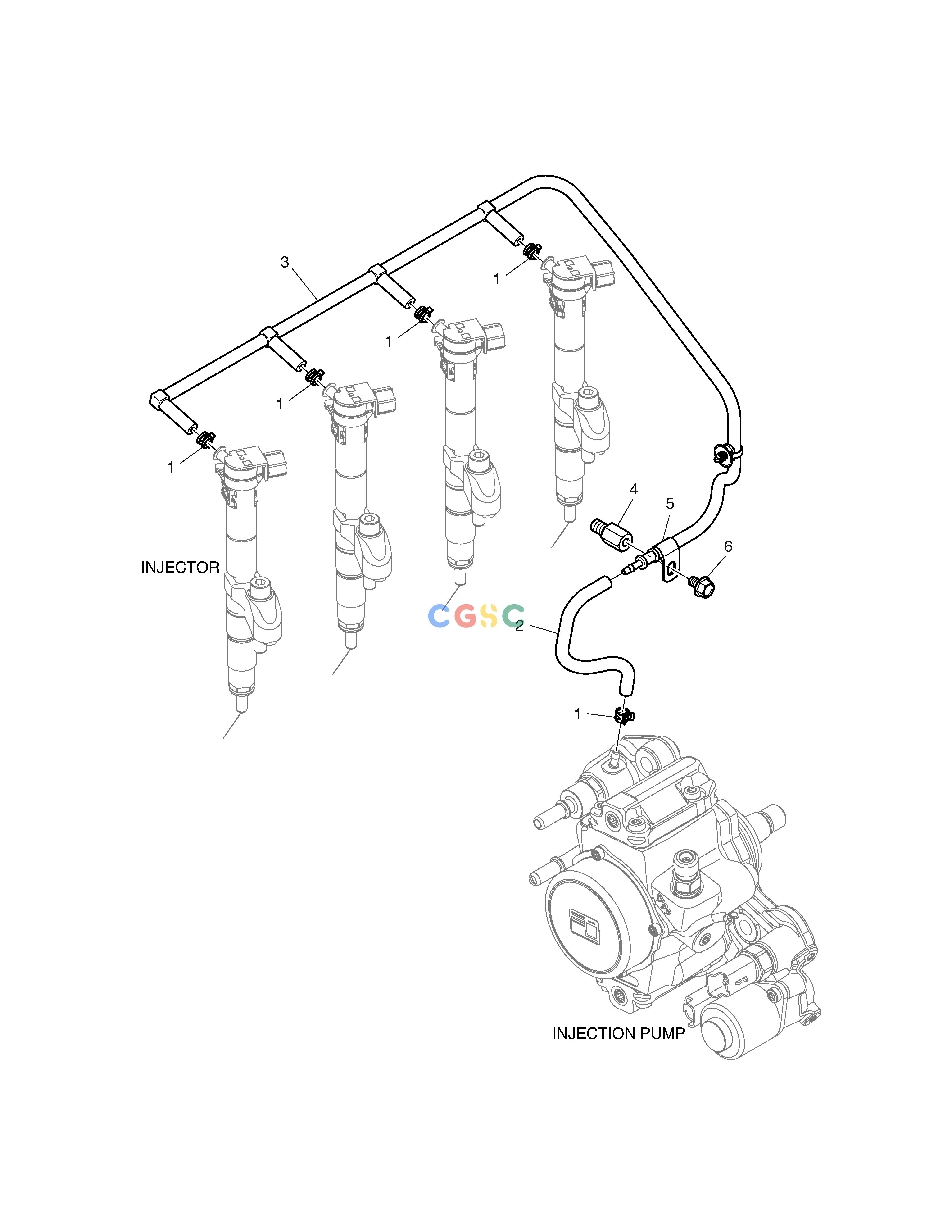 斗山零件查询FUEL LINE E57W Doosan parts catalog online