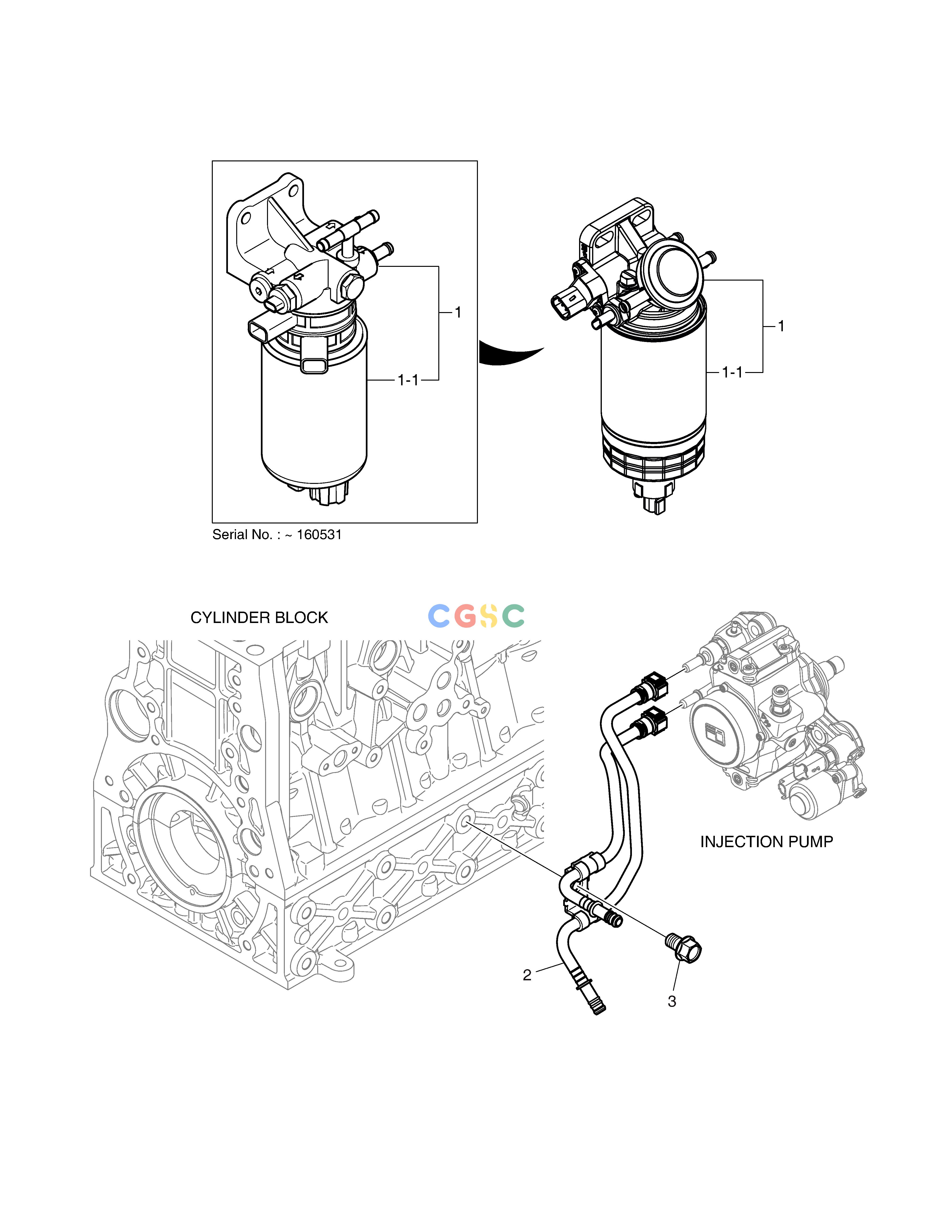 斗山零件查询FUEL FILTER E57W Doosan parts catalog online