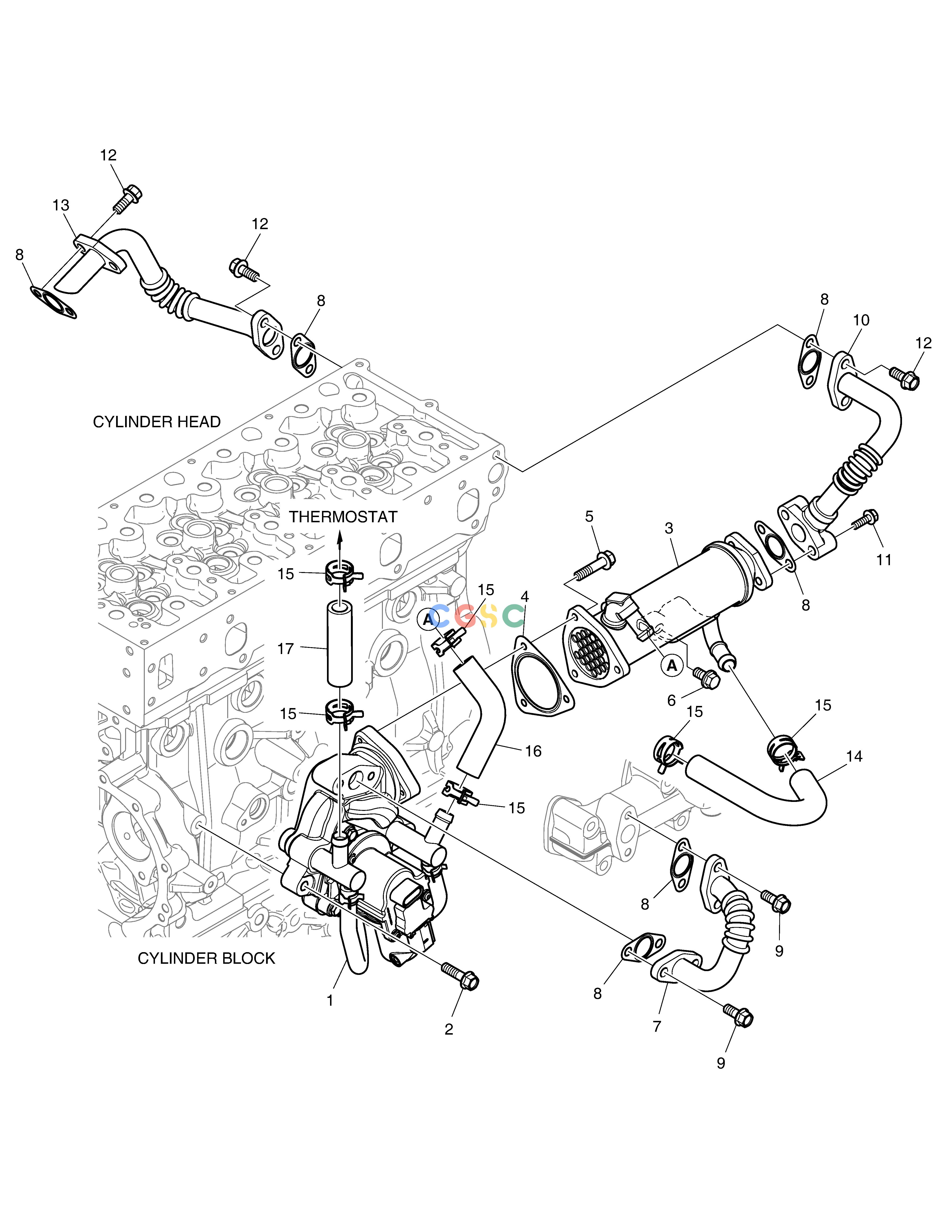 斗山零件查询EGR COOLER E57W Doosan parts catalog online