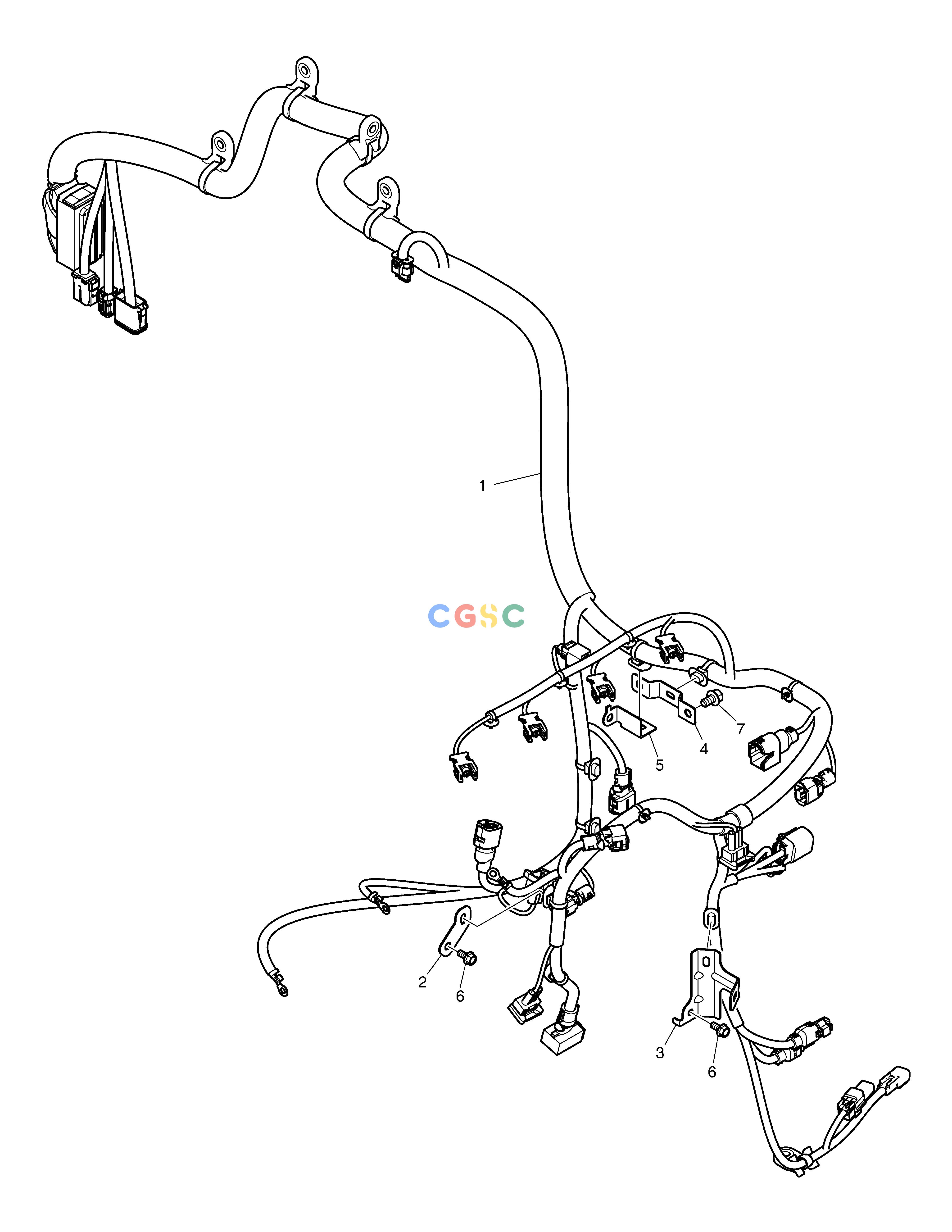 斗山零件查询WIRE HARNESS E57W Doosan parts catalog online