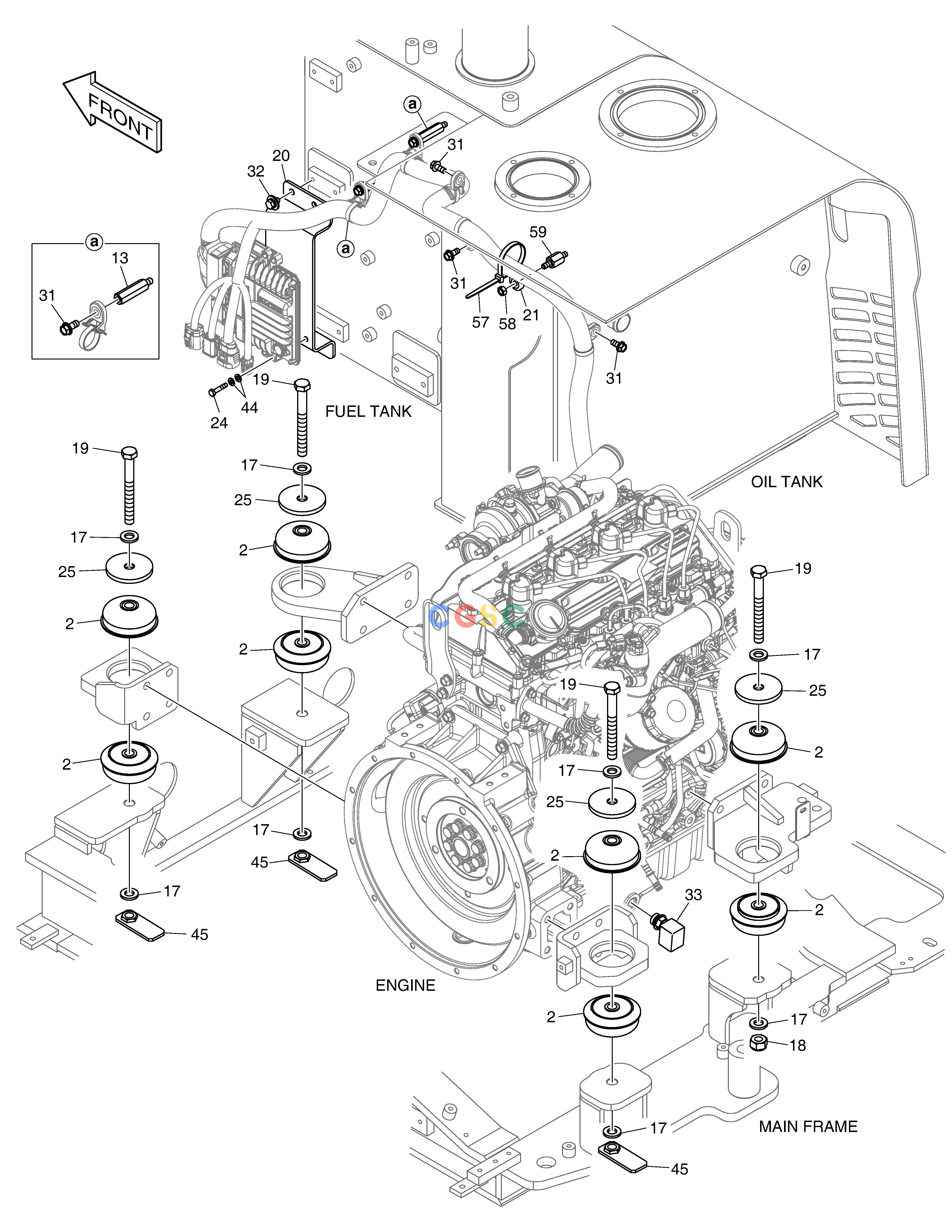 斗山零件查询ENGINE MOUNTING E57W Doosan parts catalog online