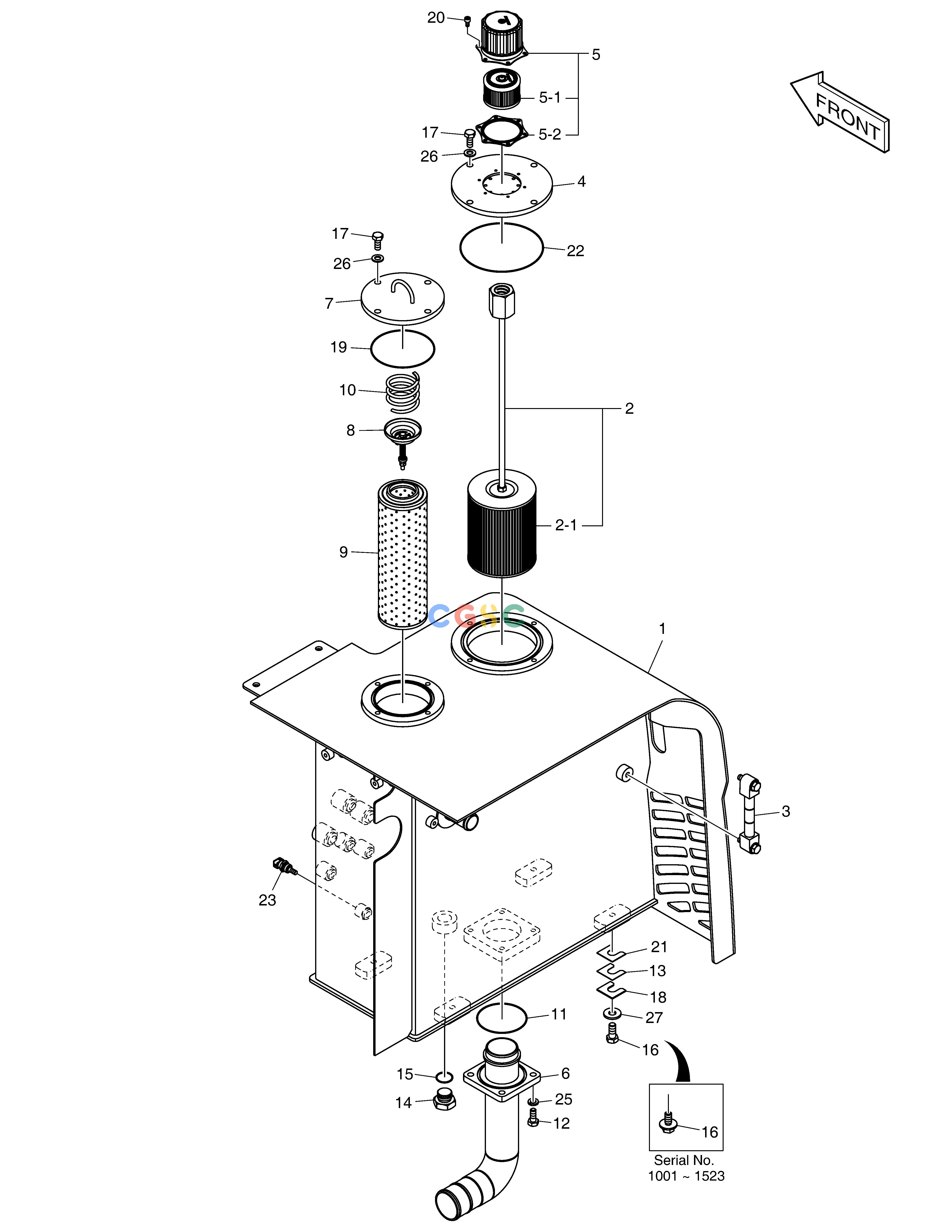 斗山零件查询OIL TANK E57W Doosan parts catalog online