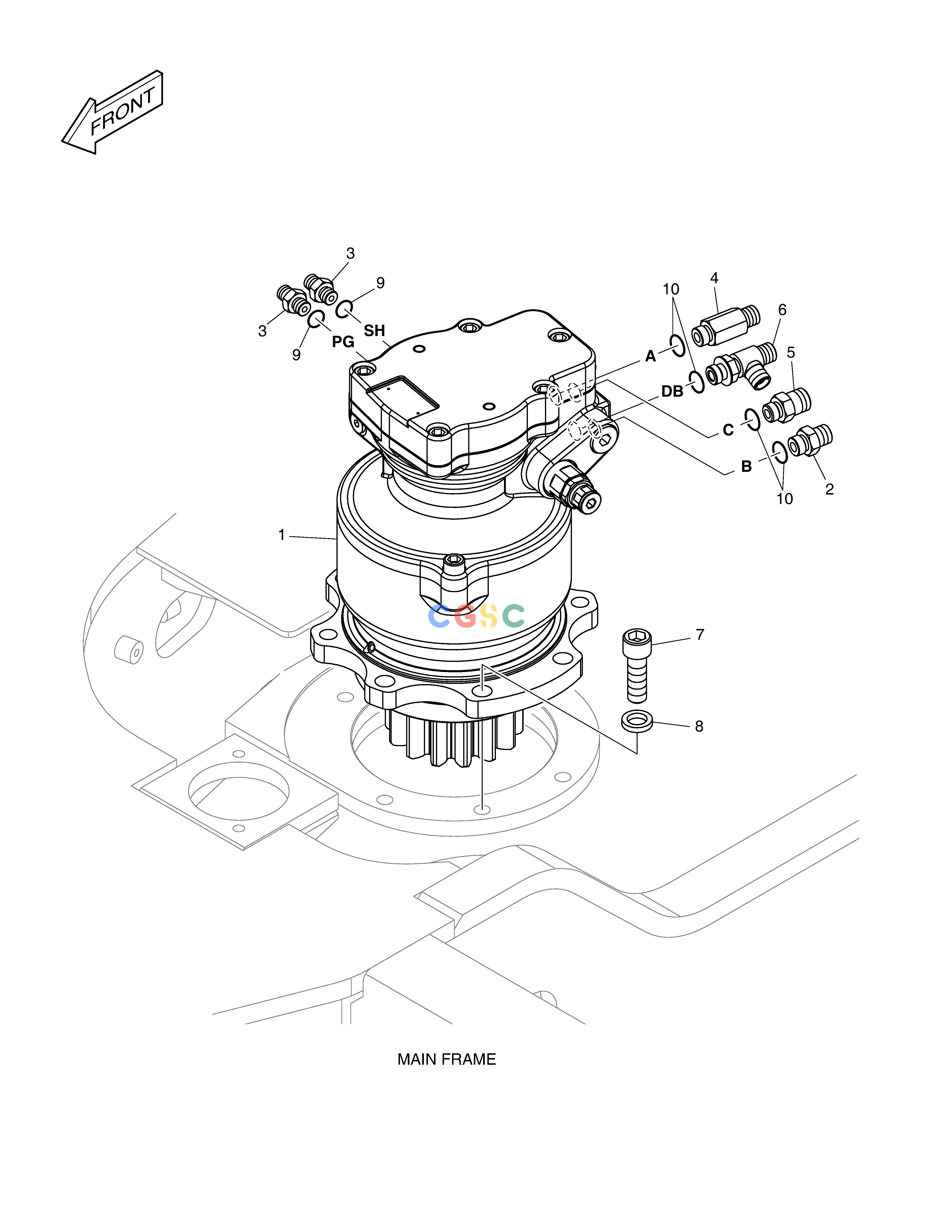 斗山零件查询SWING DEVICE E57W Doosan parts catalog online
