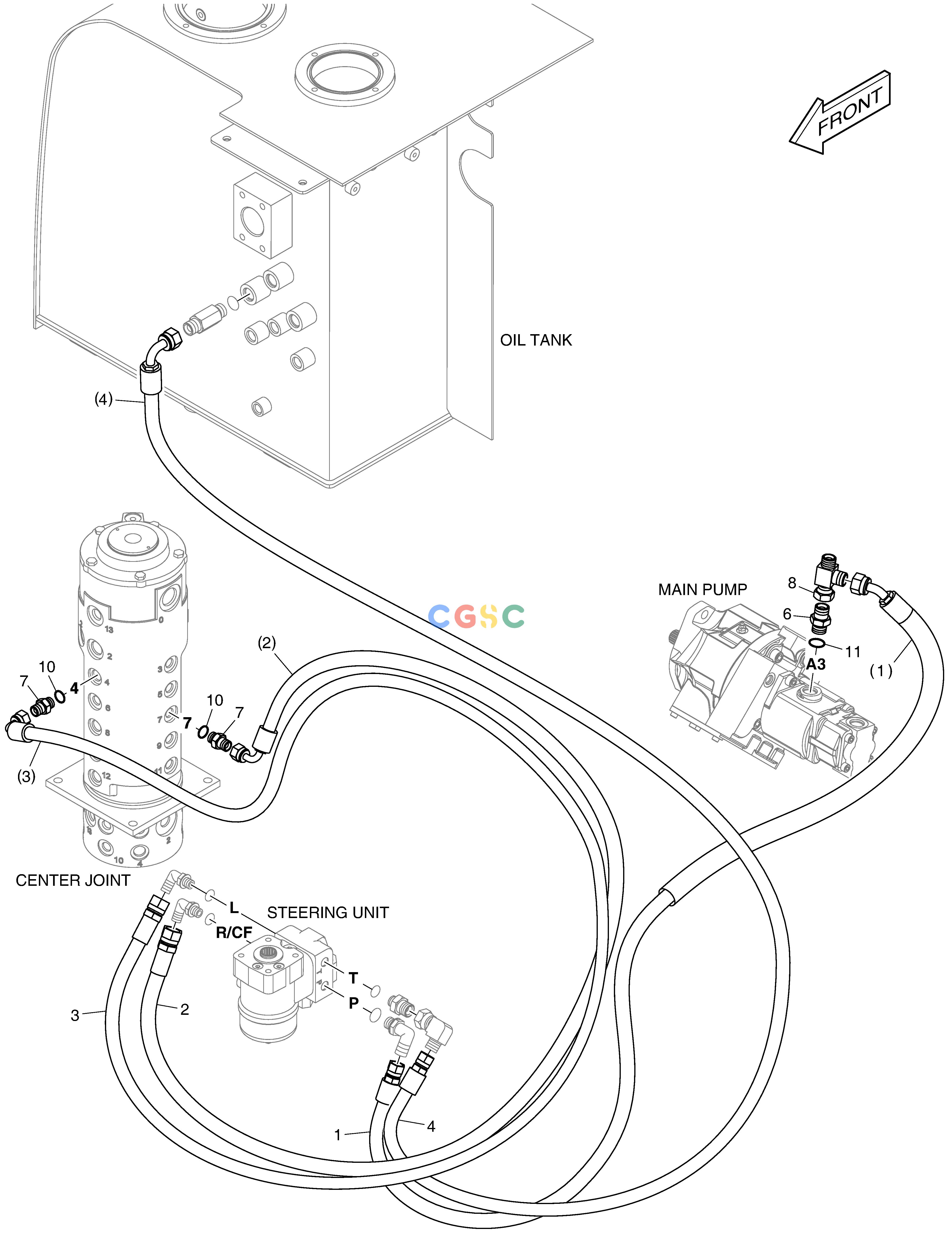 斗山零件查询STEERING PIPING E57W Doosan parts catalog online