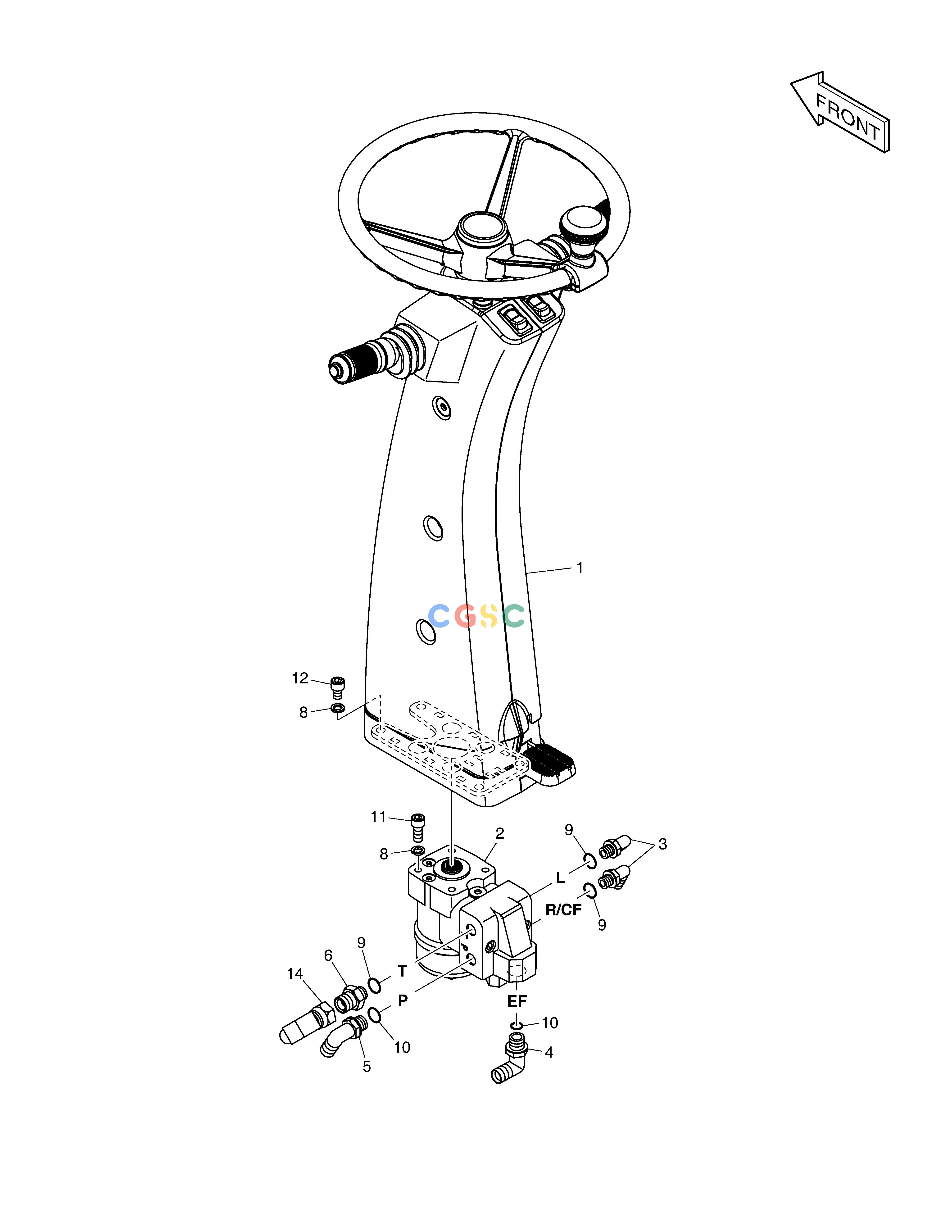 斗山零件查询STEERING WHEEL ASS'Y E57W Doosan parts catalog online