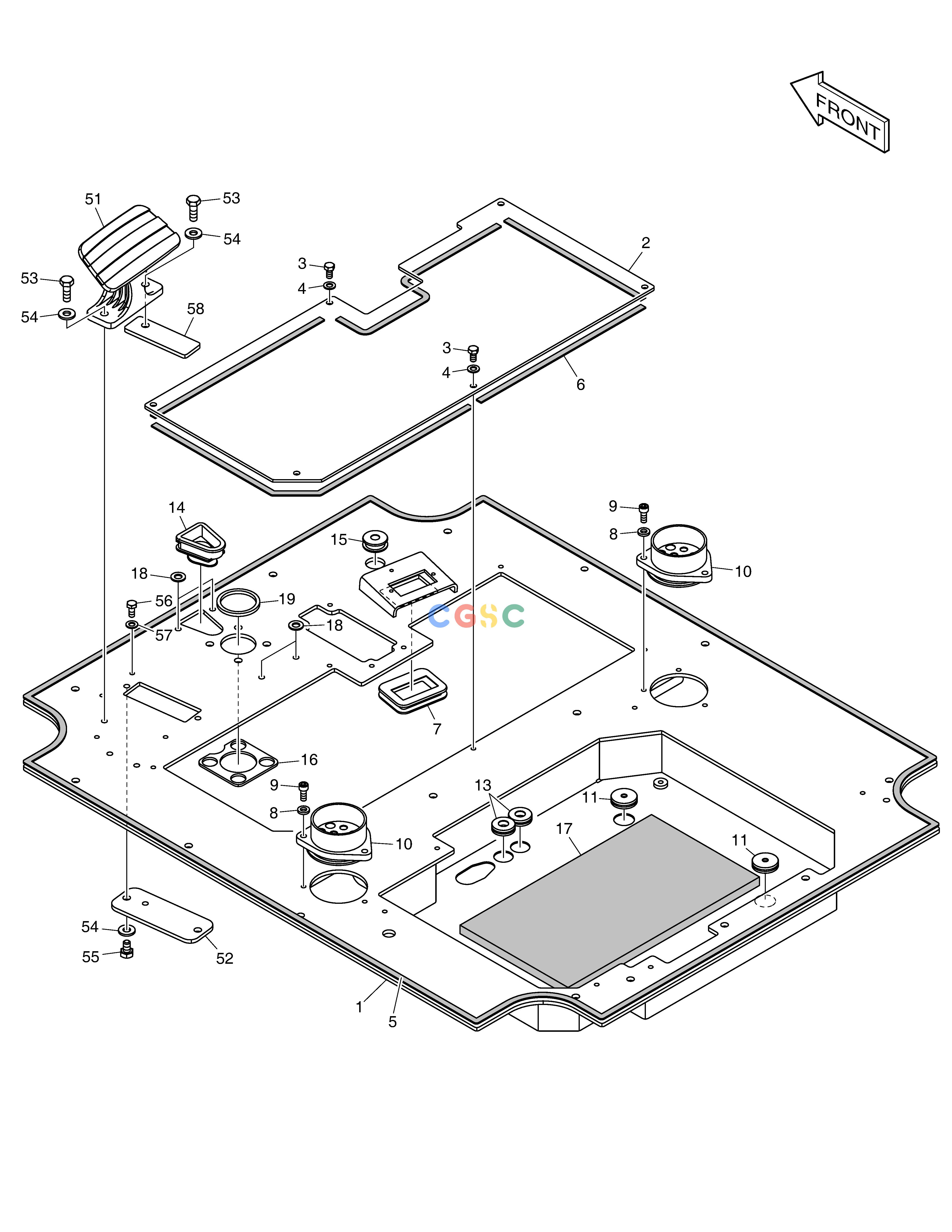 斗山零件查询FLOOR PLATE E57W Doosan parts catalog online