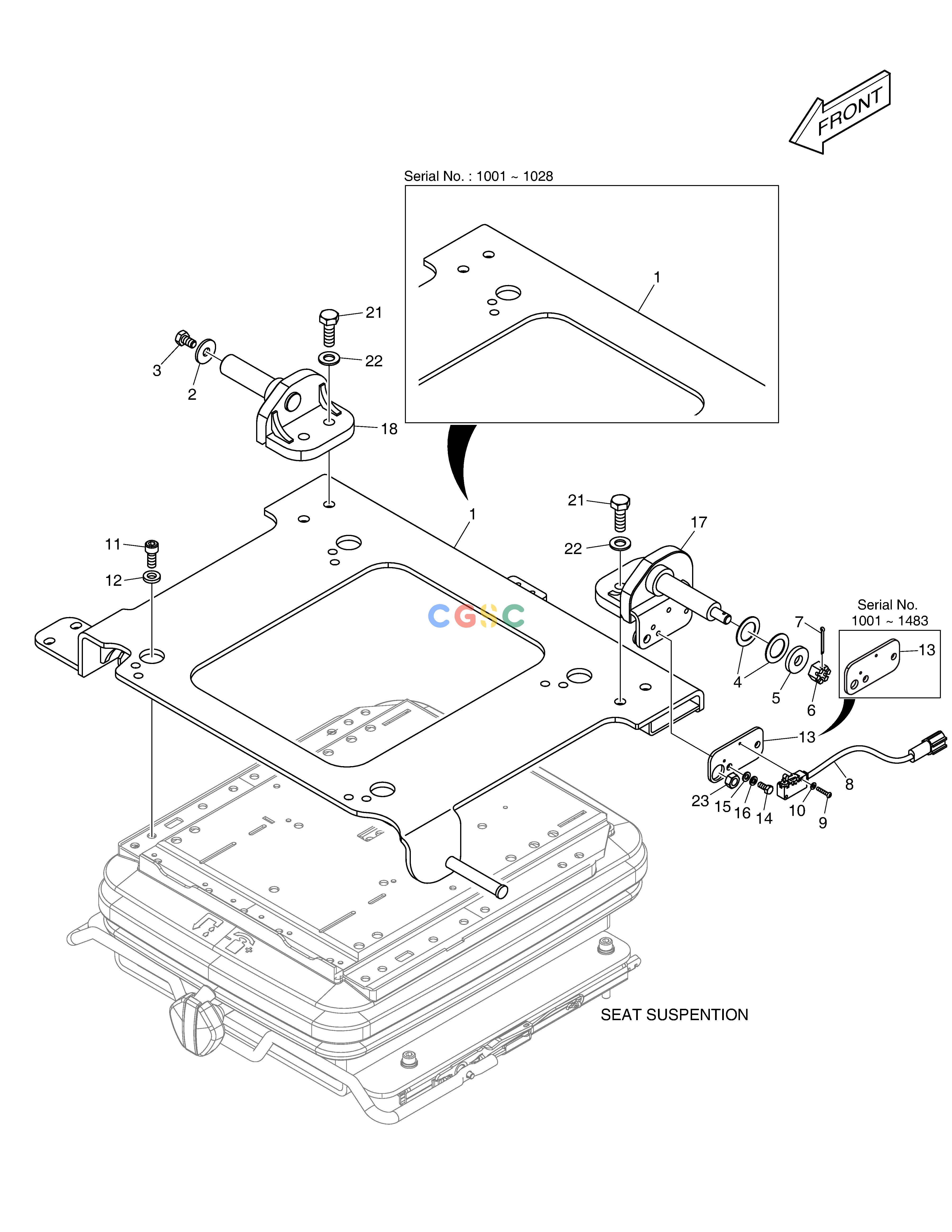 斗山零件查询SEAT SLIDING PLATE E57W Doosan parts catalog online
