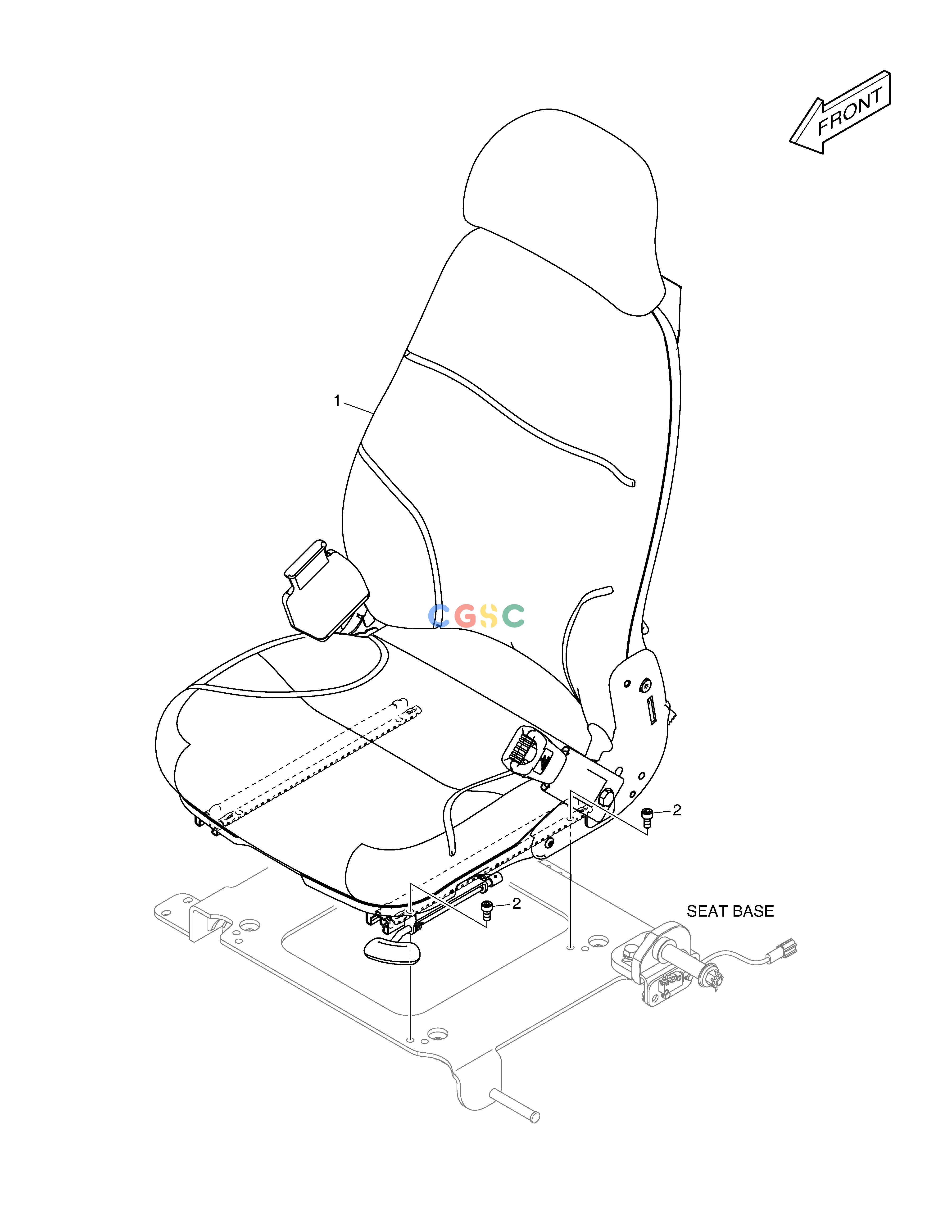 斗山零件查询SEAT ASS'Y - HEATER E57W Doosan parts catalog online