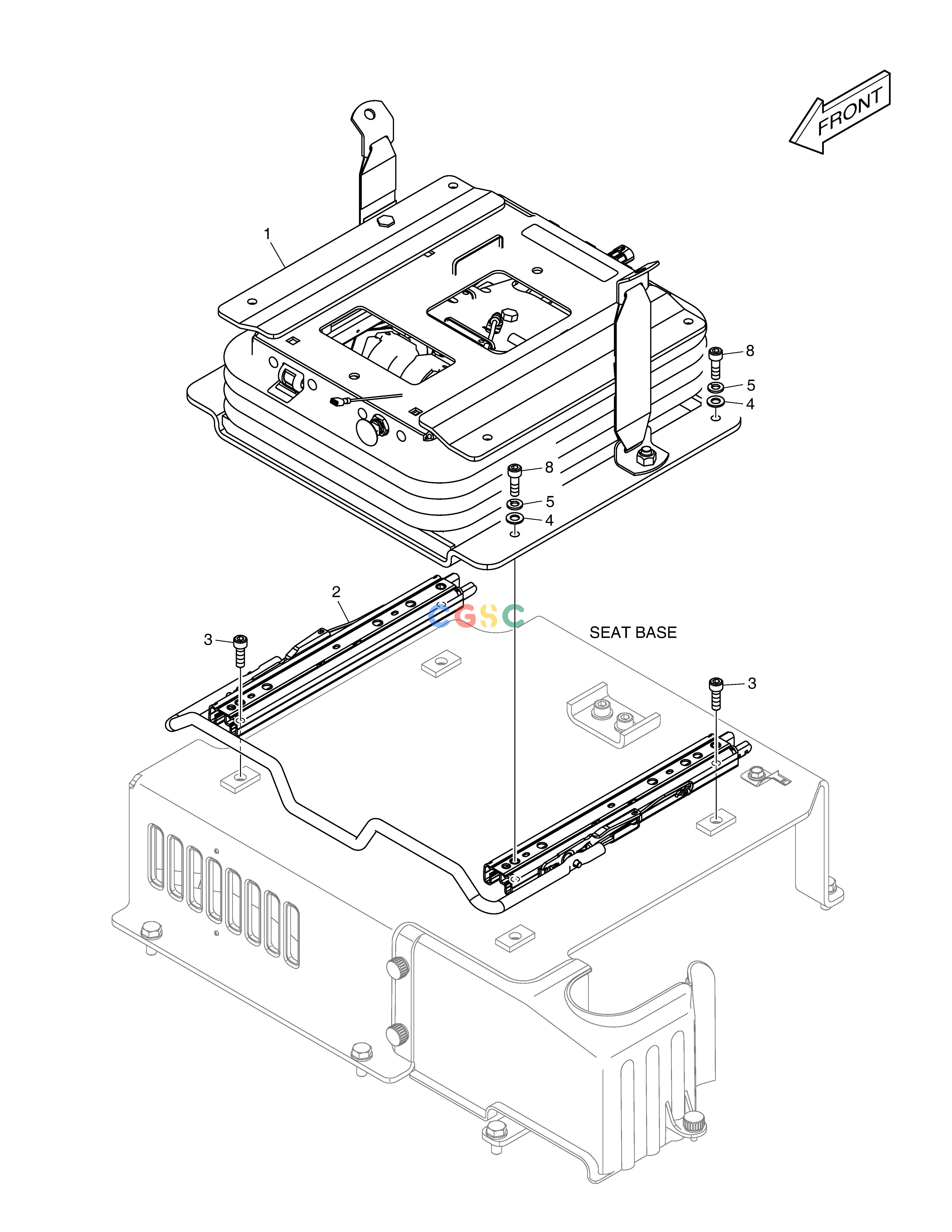斗山零件查询SUSPENSION(AIR) E57W Doosan parts catalog online