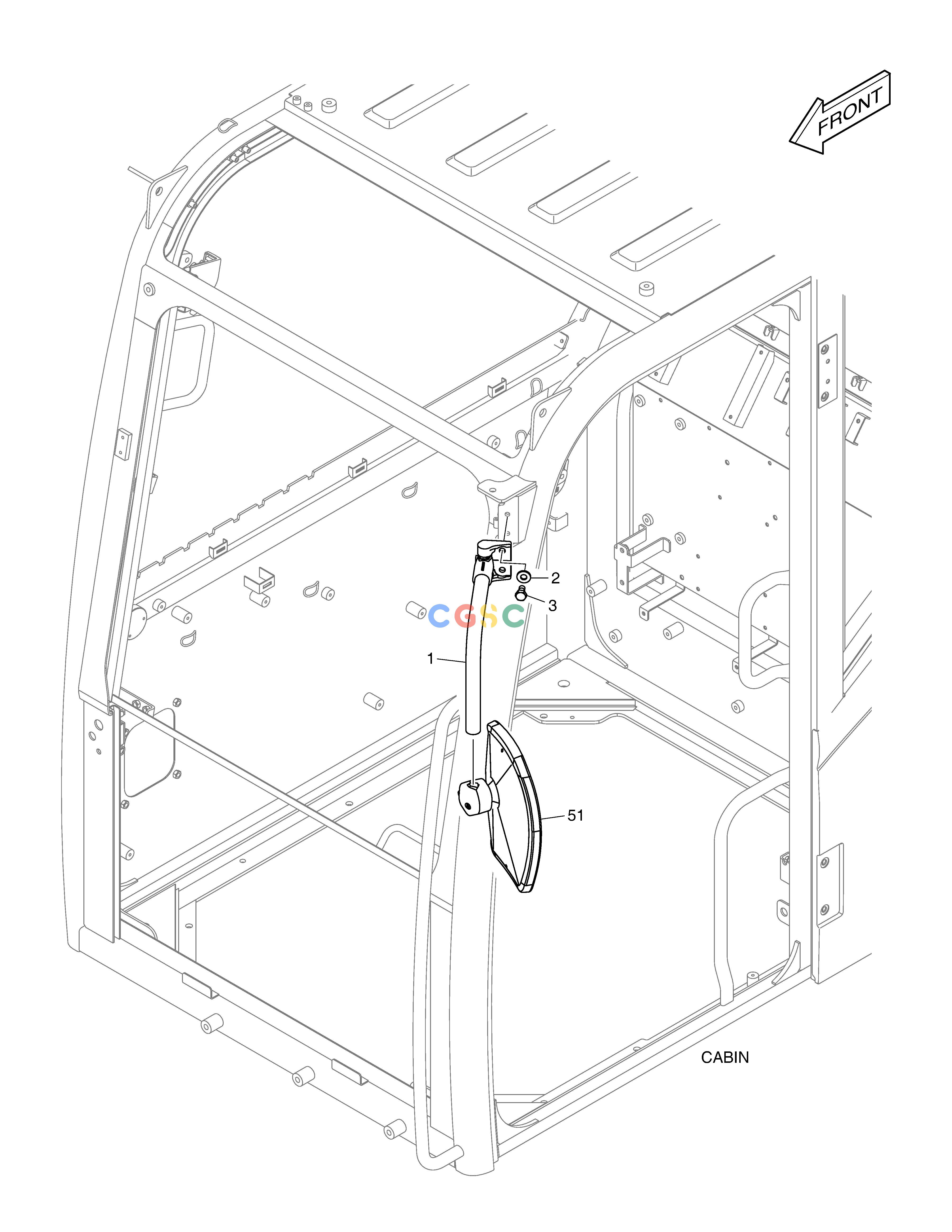 斗山零件查询MIRROR - CABIN E57W Doosan parts catalog online