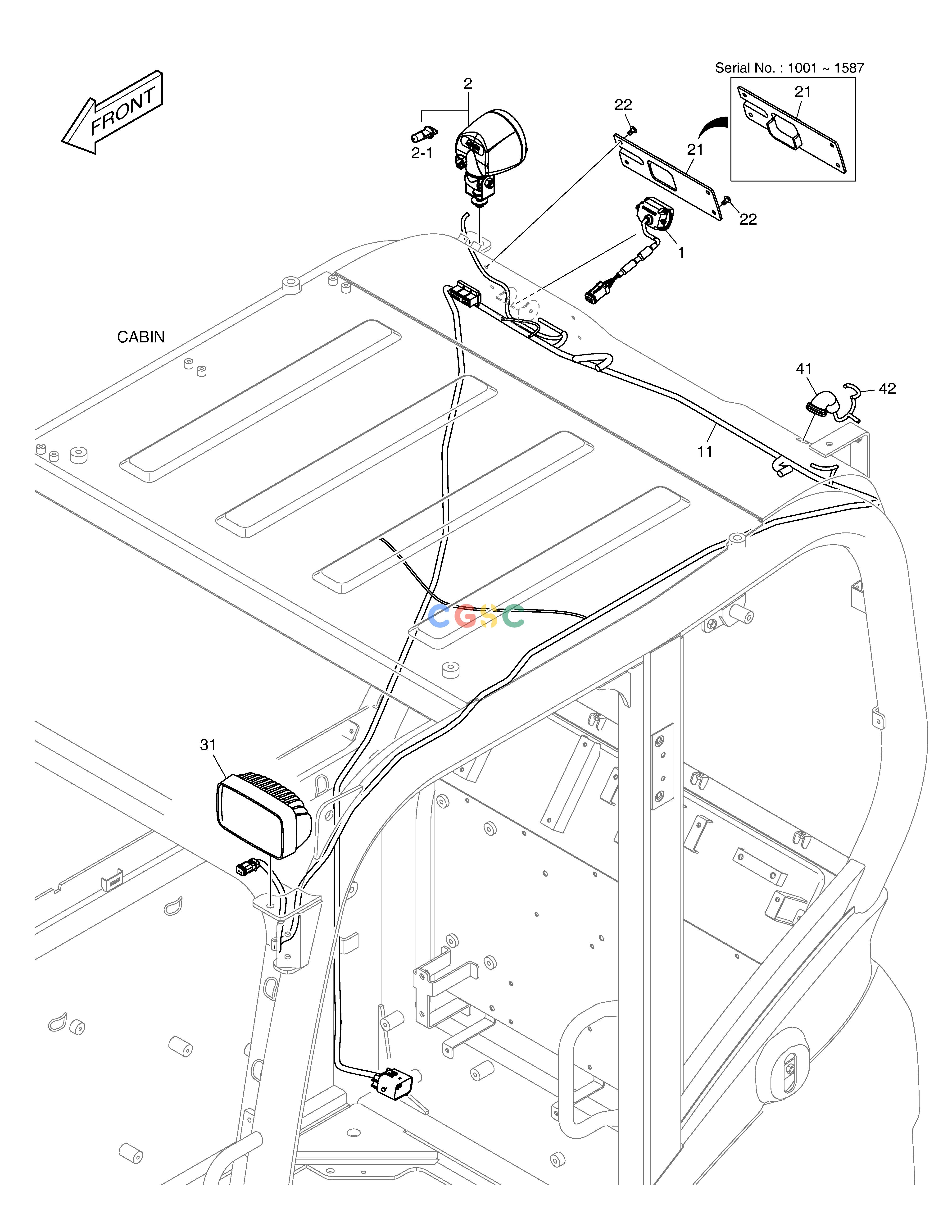 斗山零件查询REAR VIEW CAMERA E57W Doosan parts catalog online