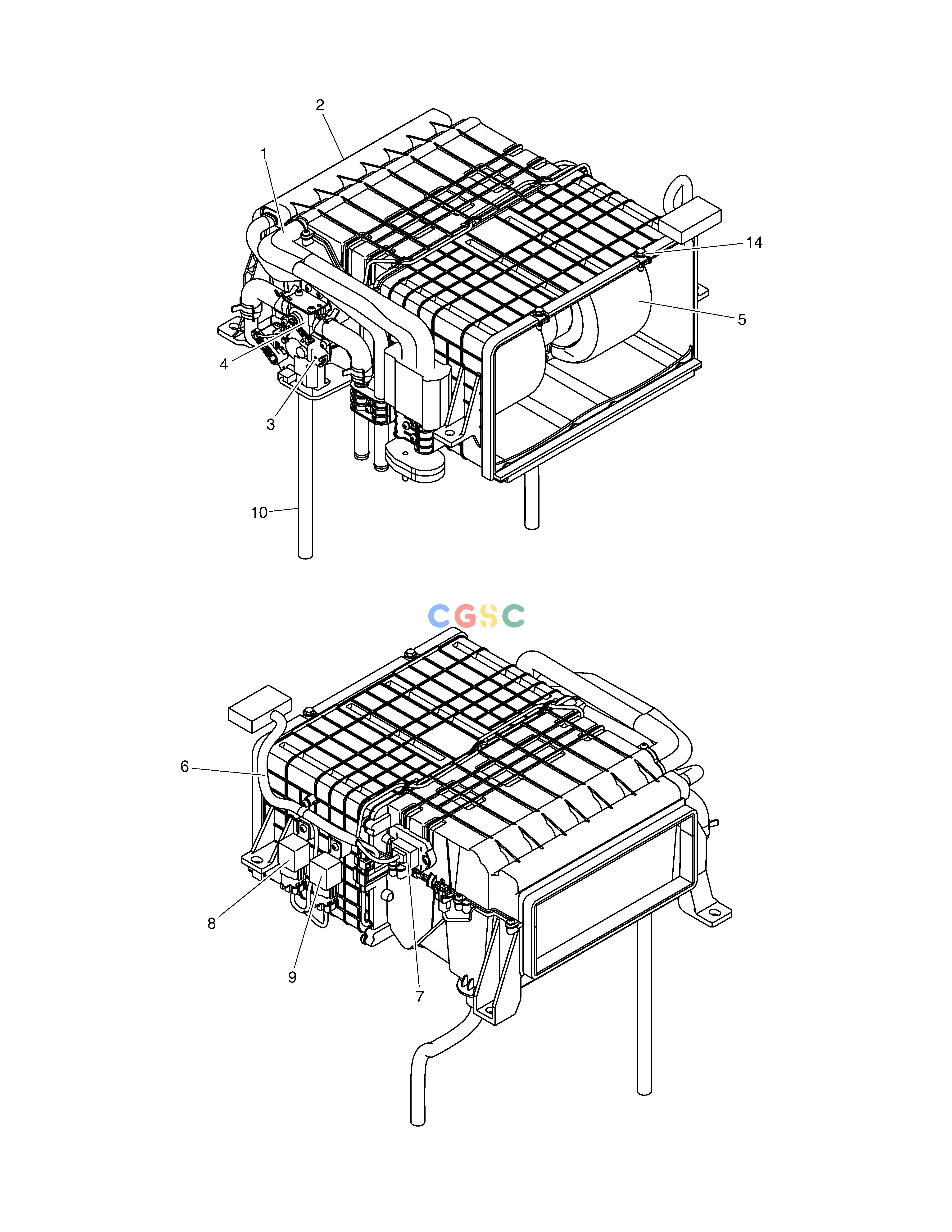 斗山零件查询AIRCON UNIT E57W Doosan parts catalog online