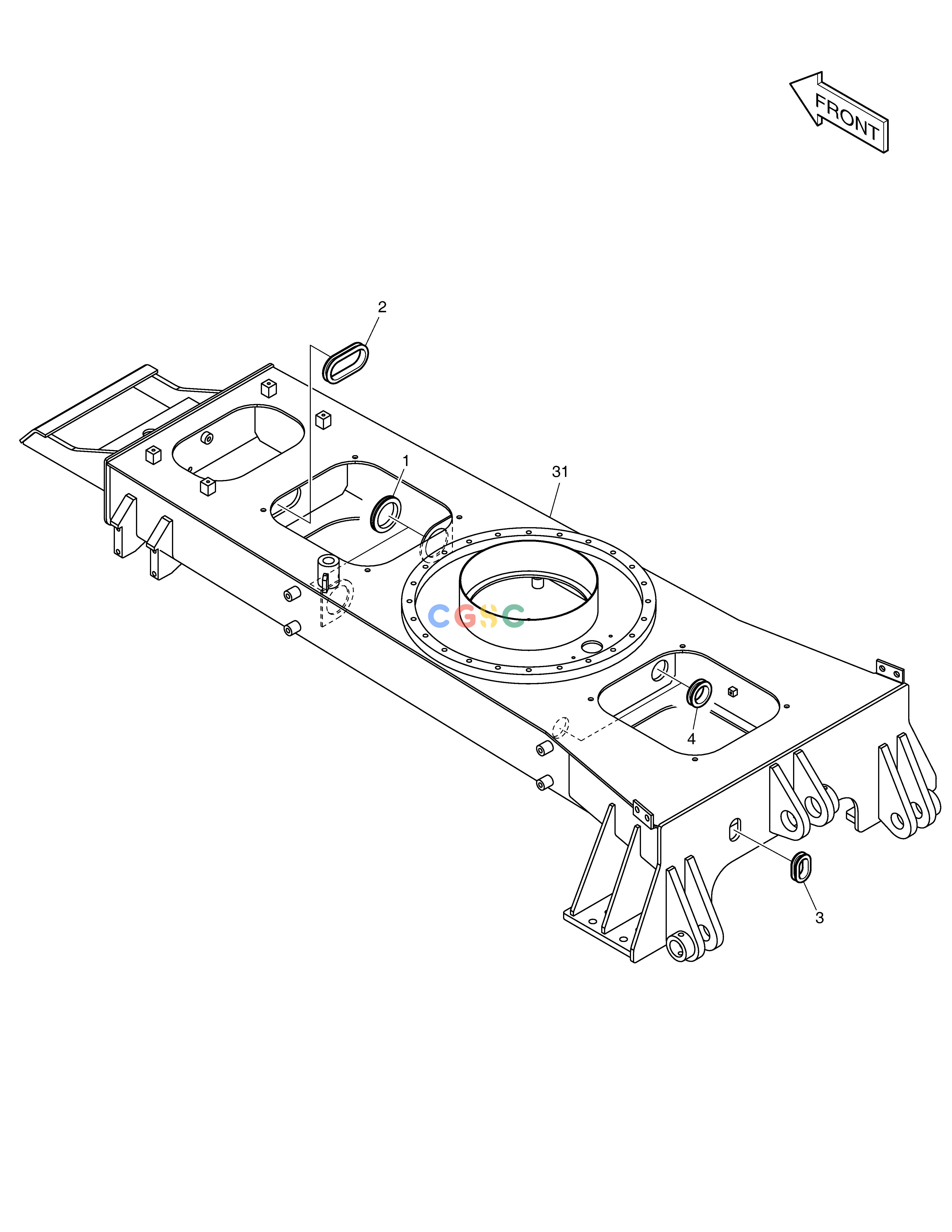 斗山零件查询CHASSIS FRAME E57W Doosan parts catalog online