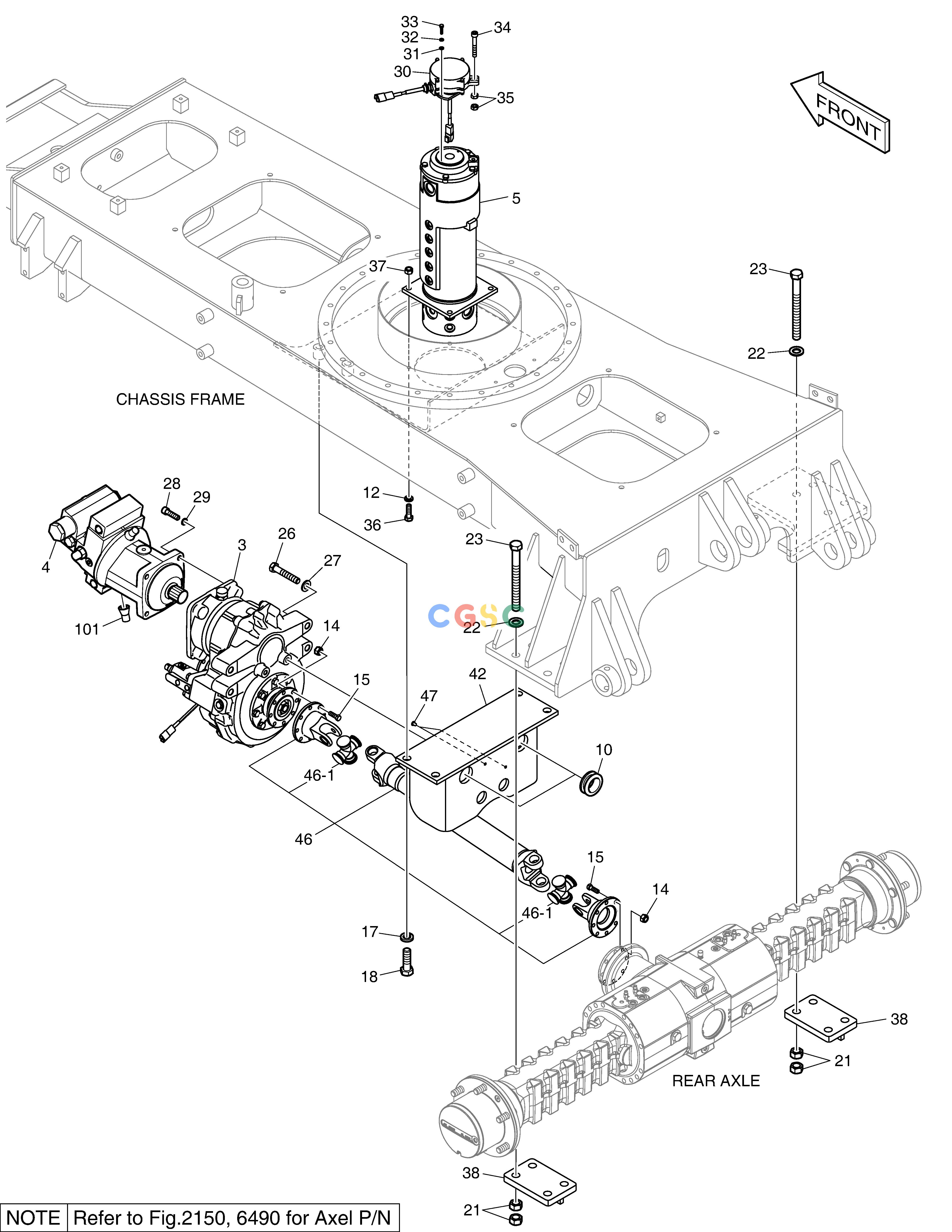 斗山零件查询POWER TRAIN - REAR E57W Doosan parts catalog online