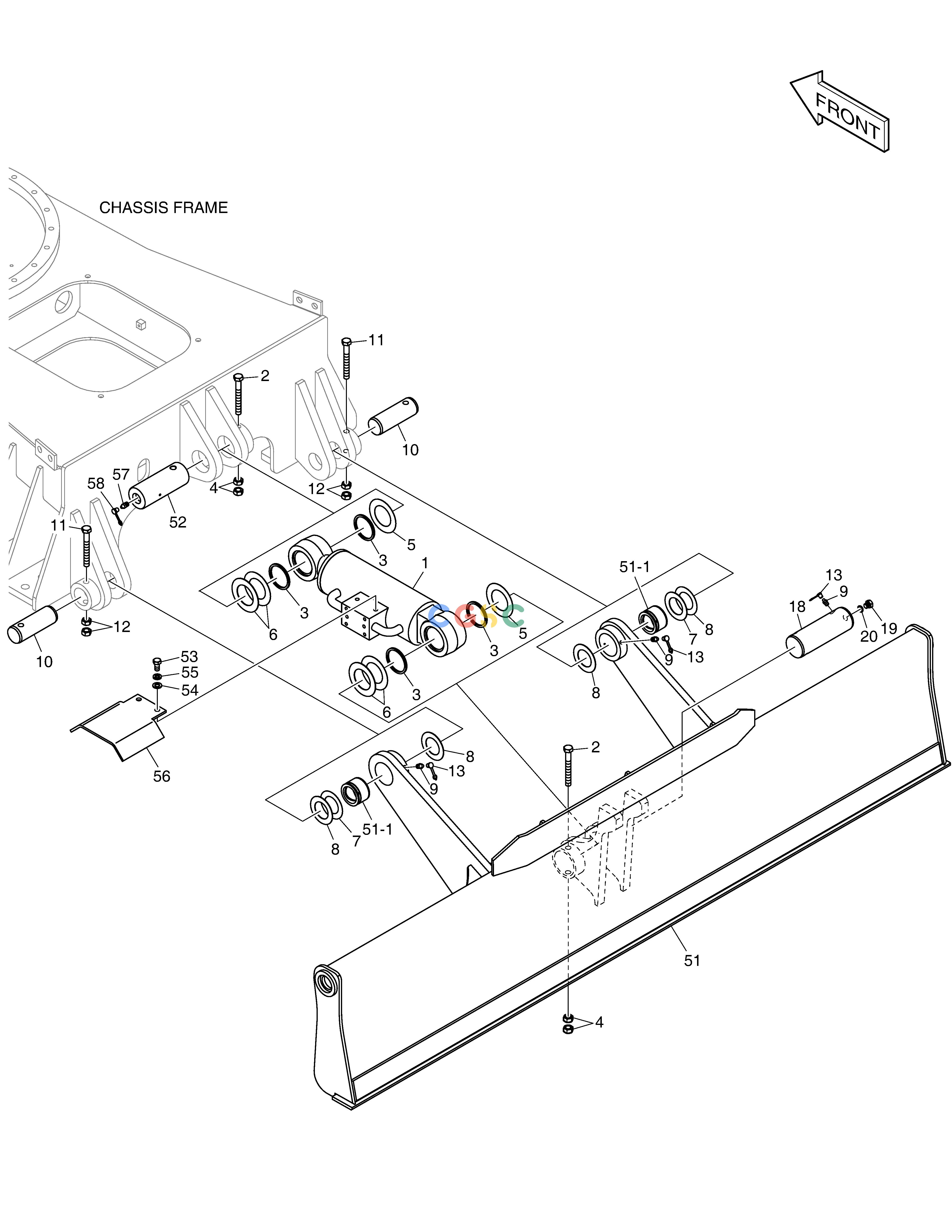 斗山零件查询DOZER BLADE E57W Doosan parts catalog online