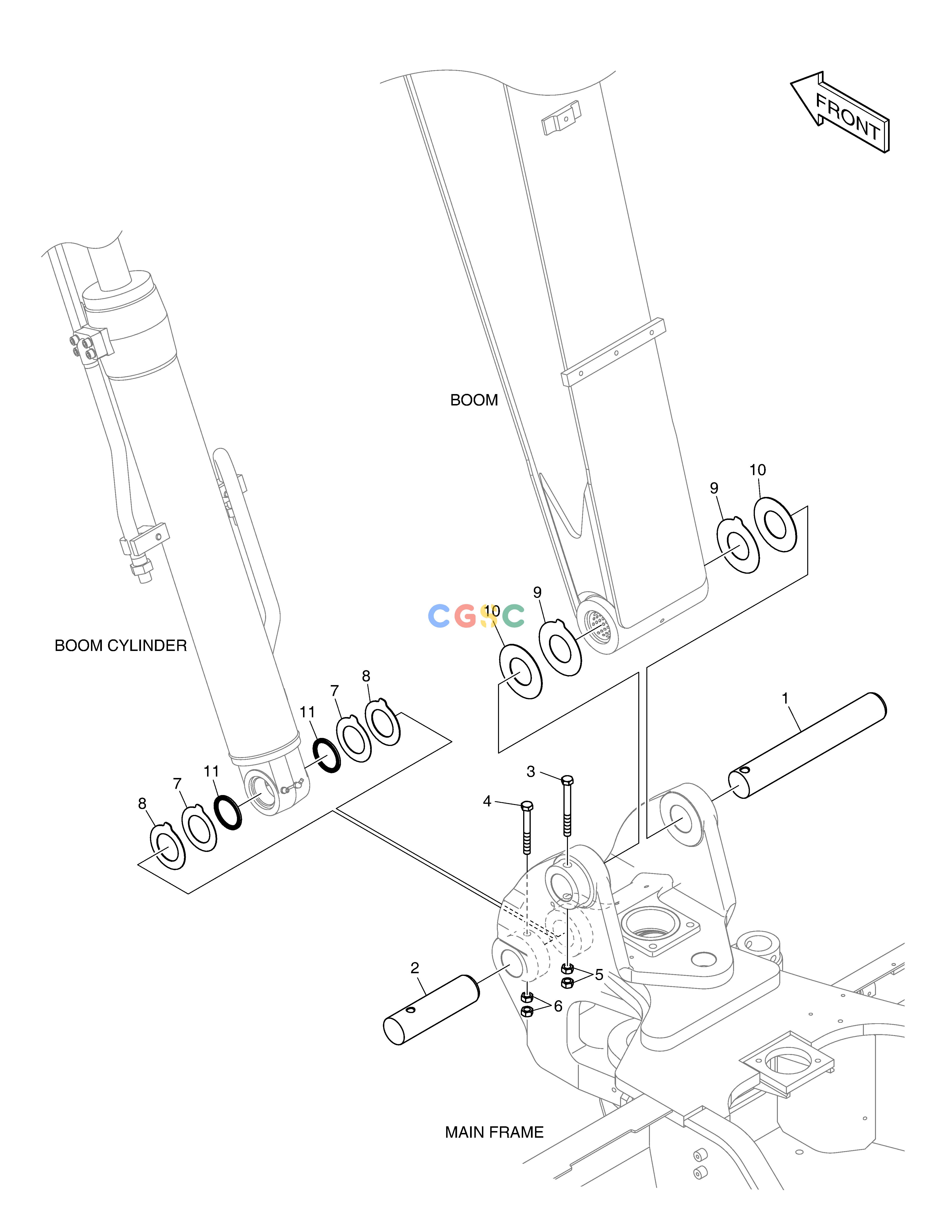 斗山零件查询BOOM MOUNTING E57W Doosan parts catalog online