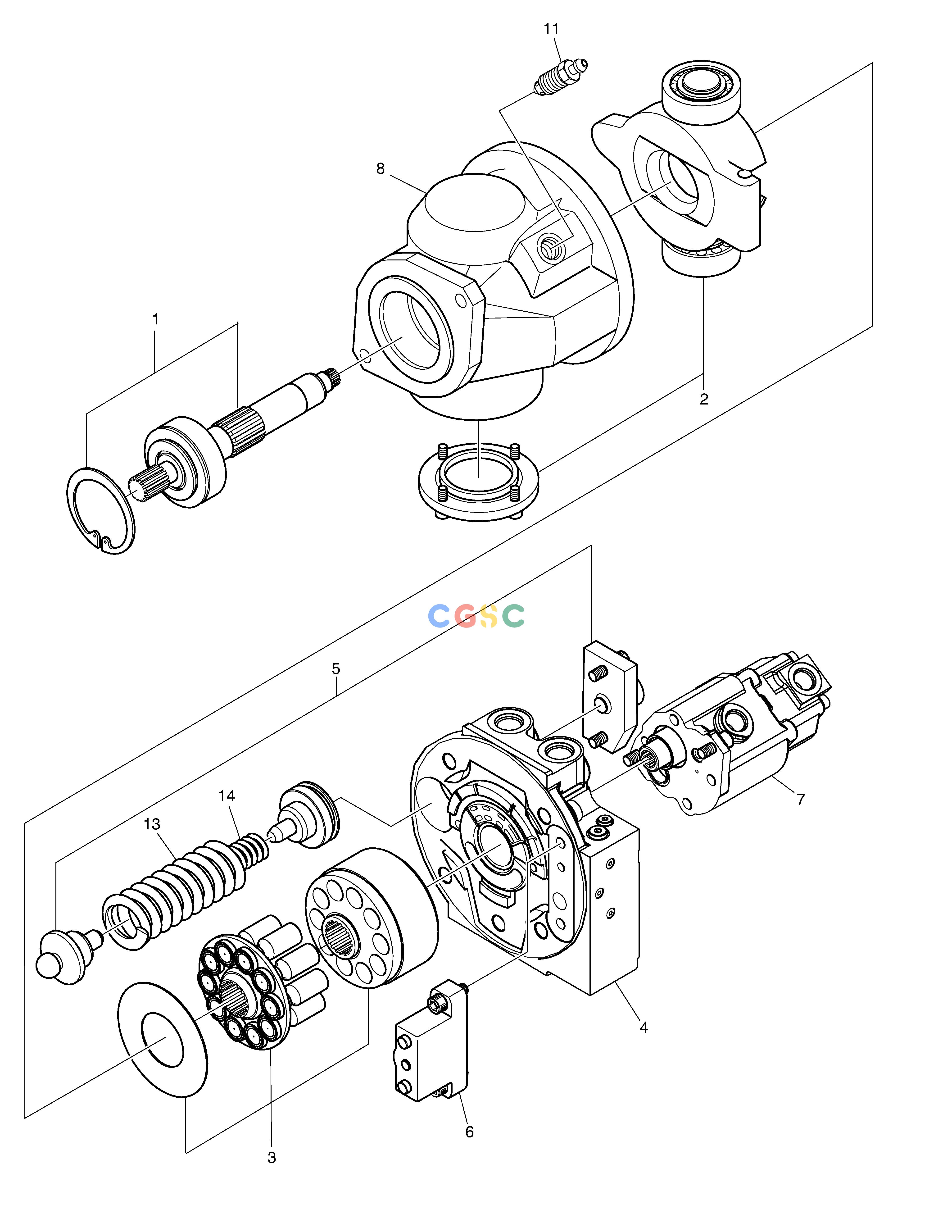 斗山零件查询MAIN PUMP E57W Doosan parts catalog online