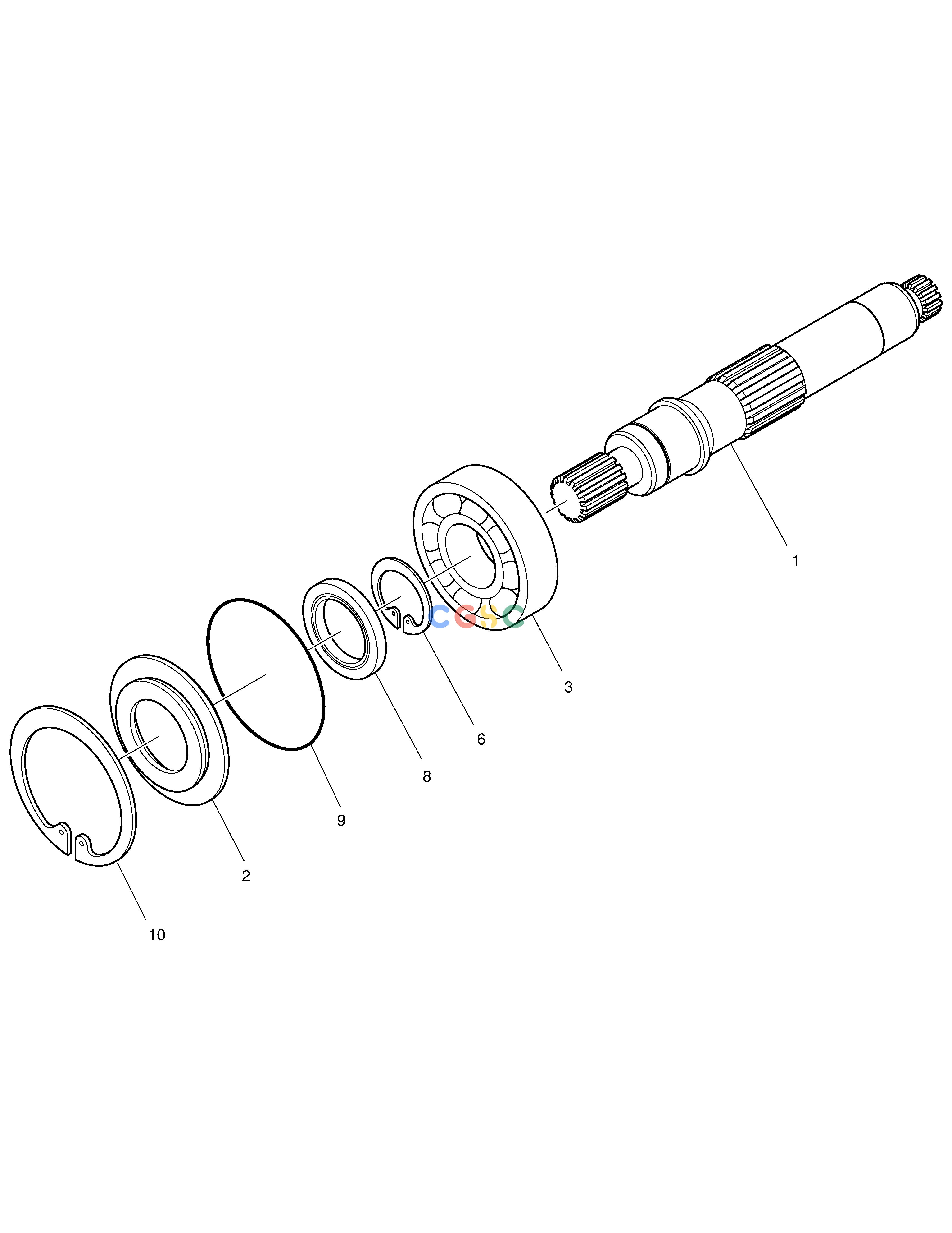 斗山零件查询MAIN PUMP - SHAFT E57W Doosan parts catalog online