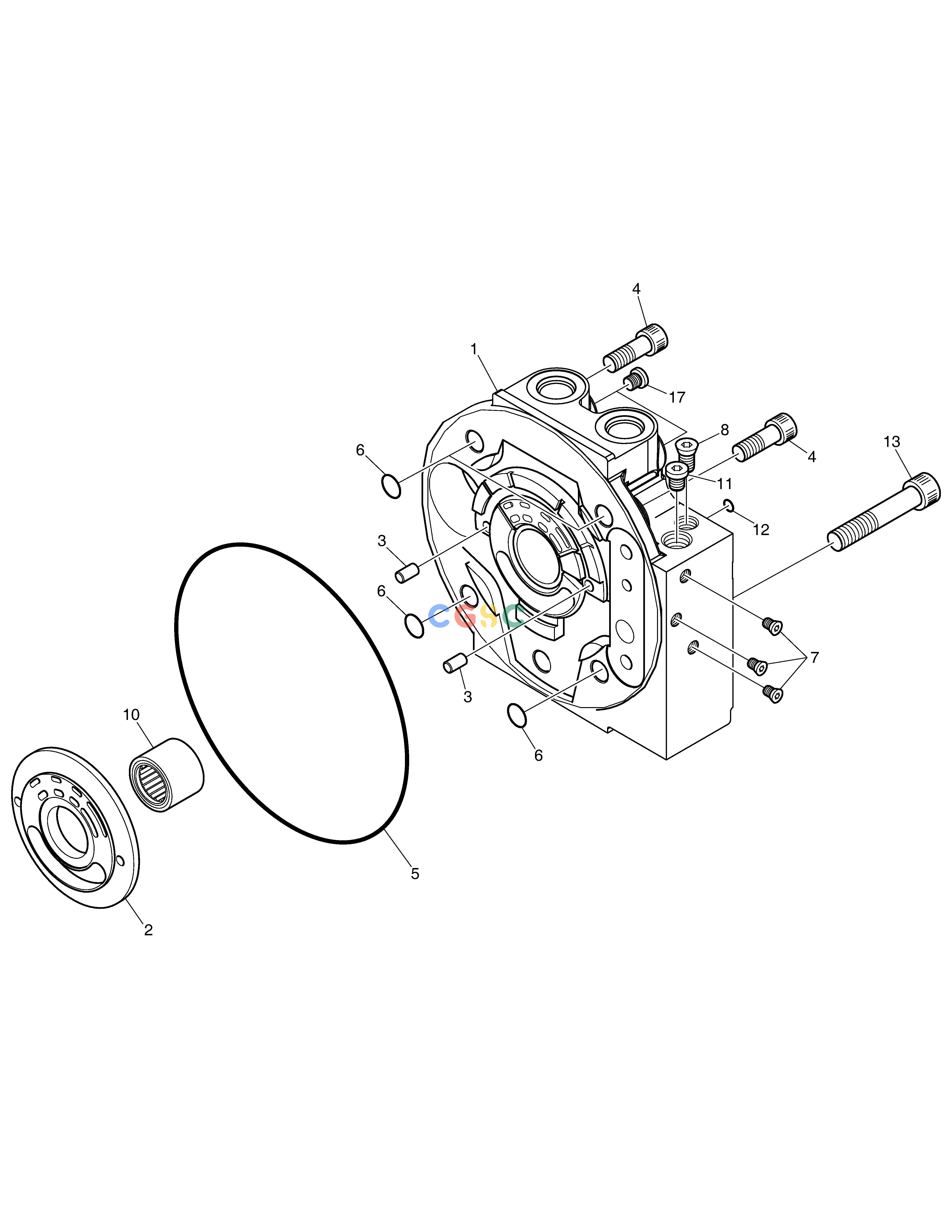 斗山零件查询MAIN PUMP - COVER E57W Doosan parts catalog online